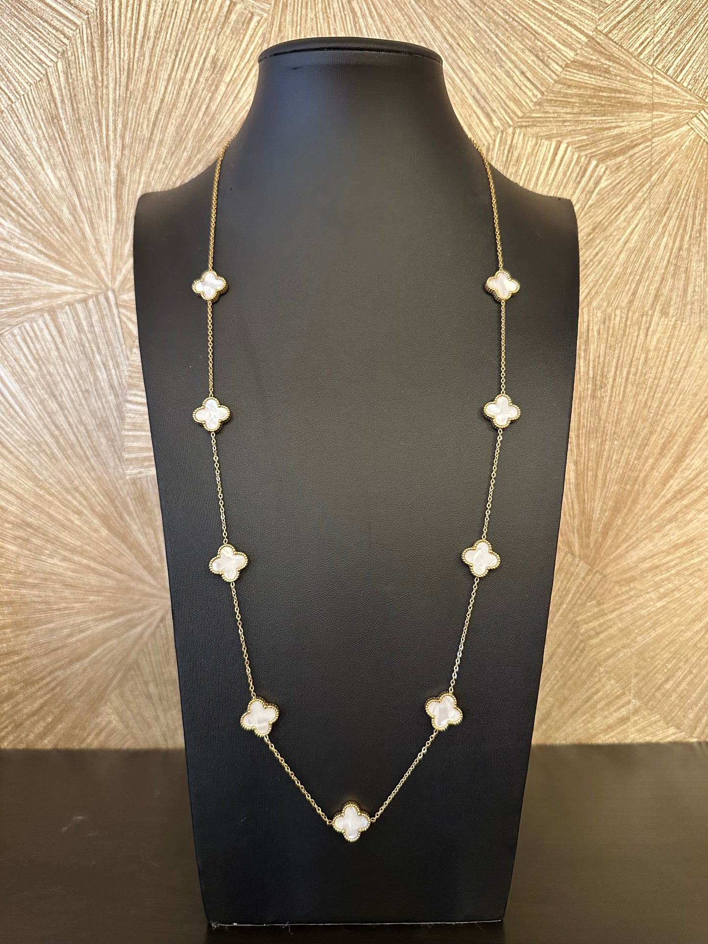 Klaver ketting wit