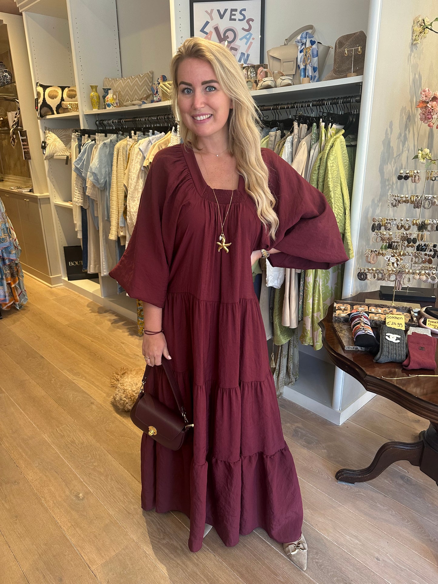Jurk bordeaux