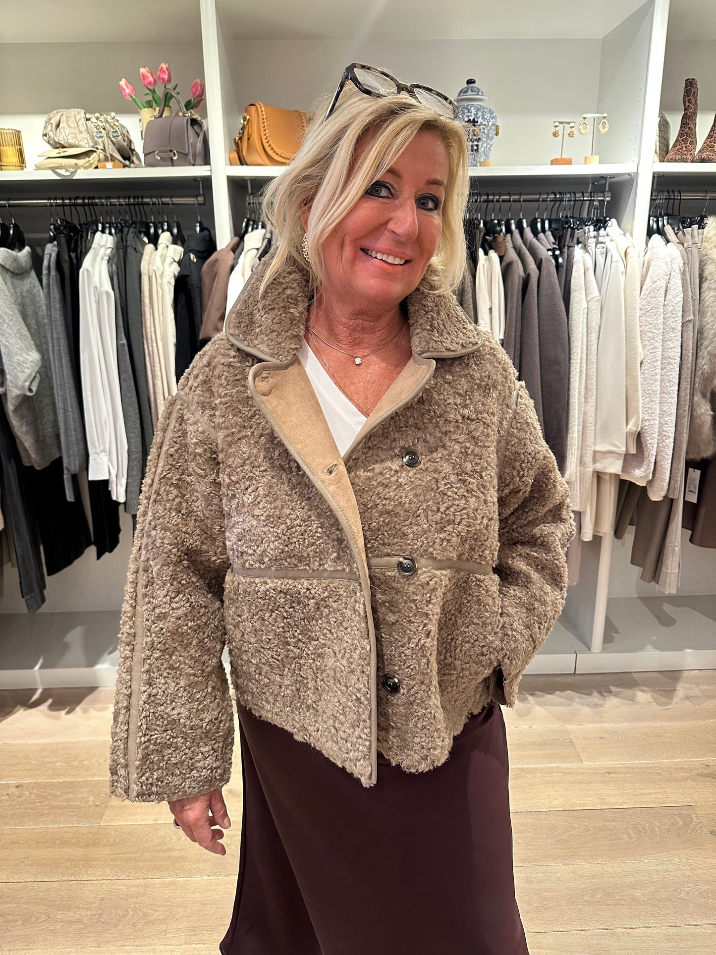 Neo noir jas castor taupe