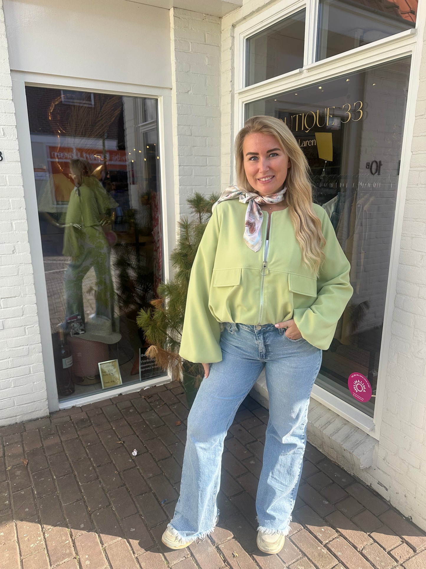 Bomber jasje lime