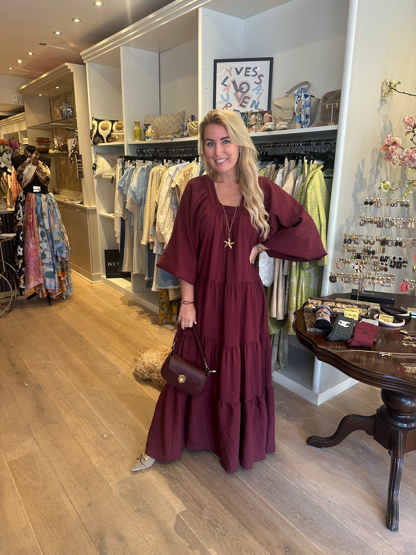 Jurk bordeaux