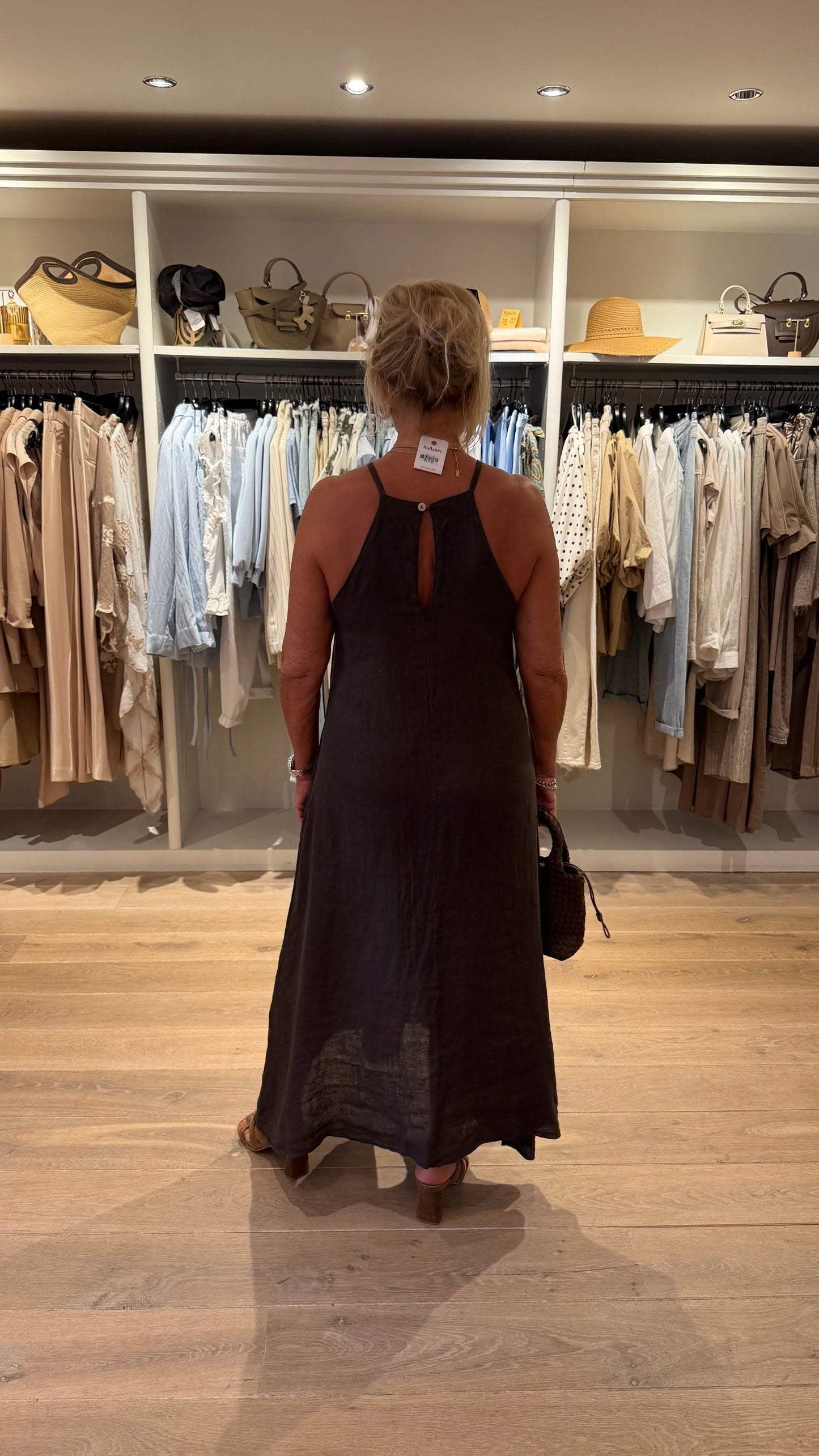 Jurk linnen halter