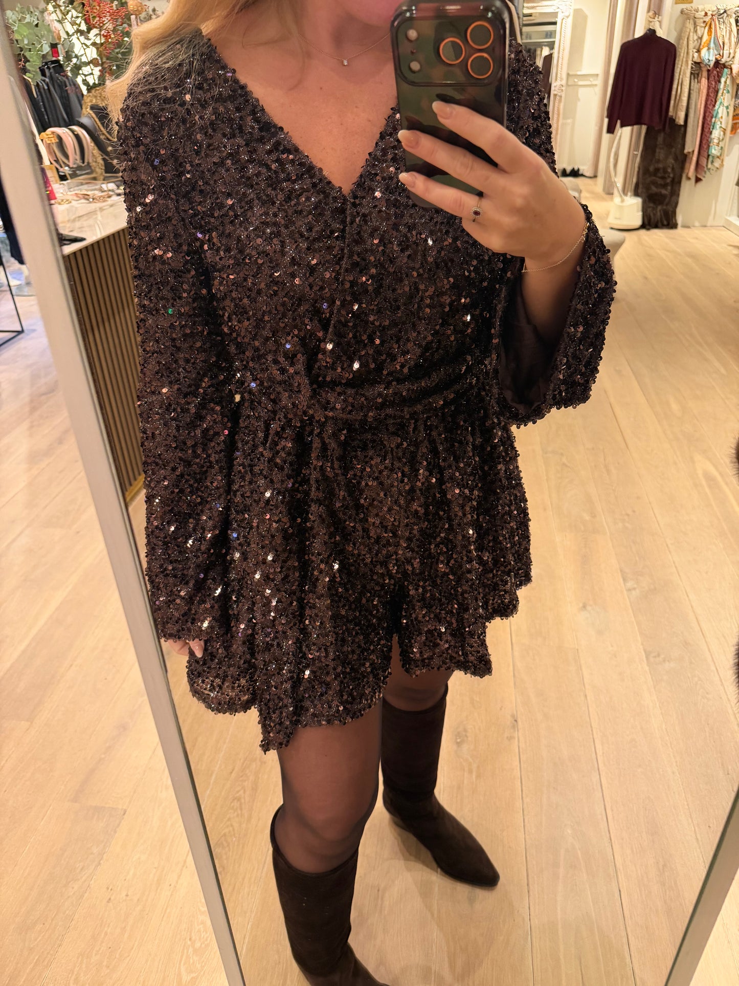 Playsuit bruin glitter