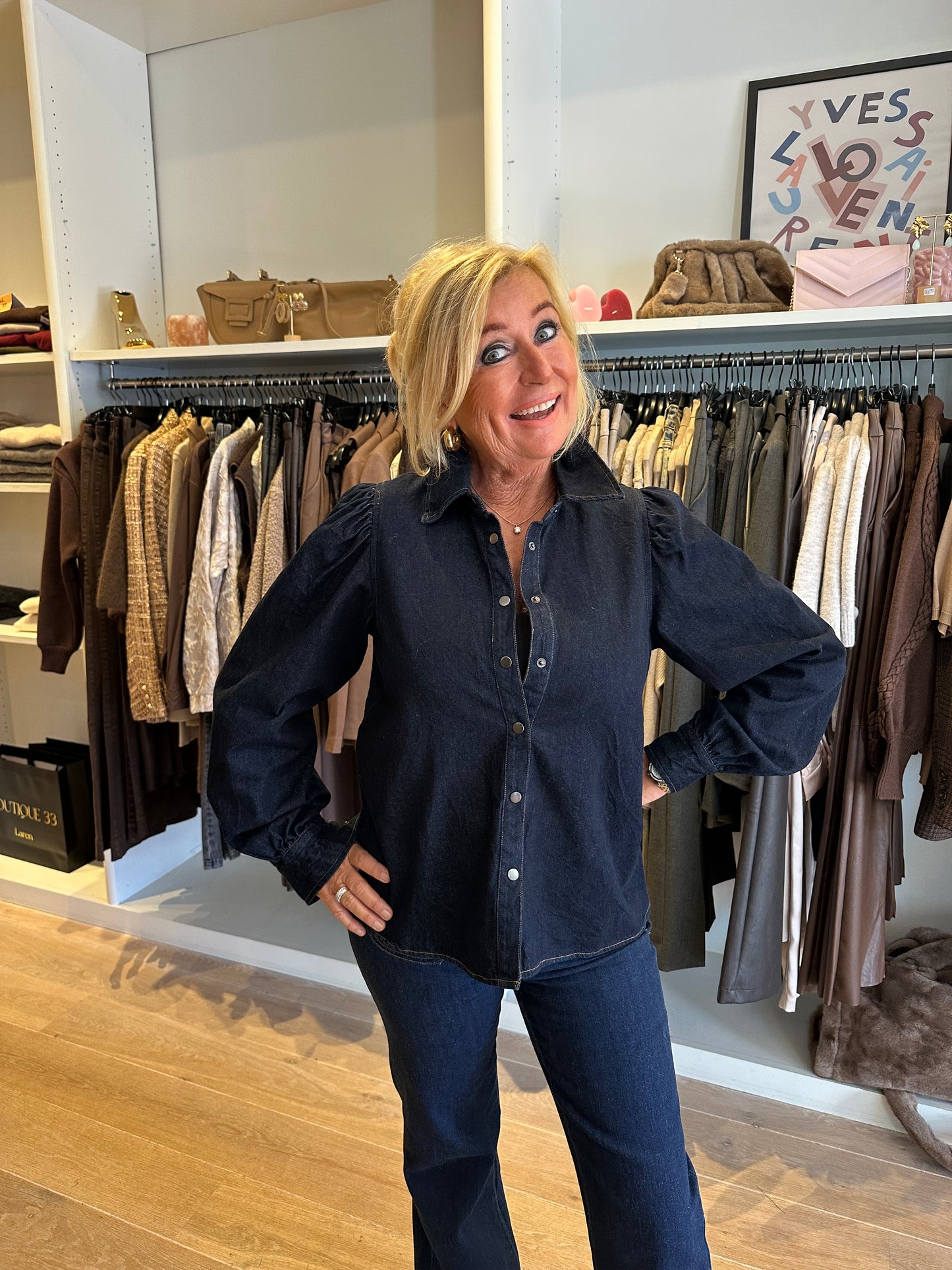 Jeans blouse neo noir