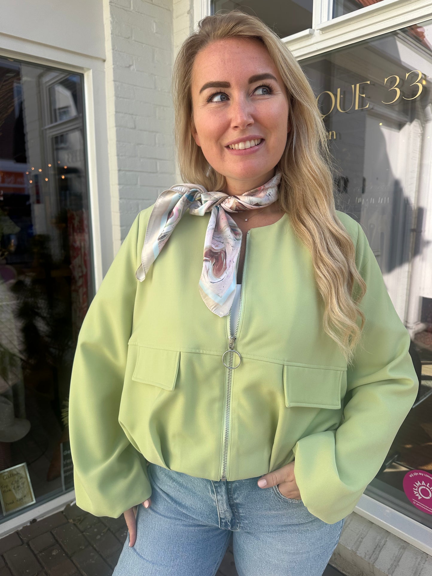 Bomber jasje lime