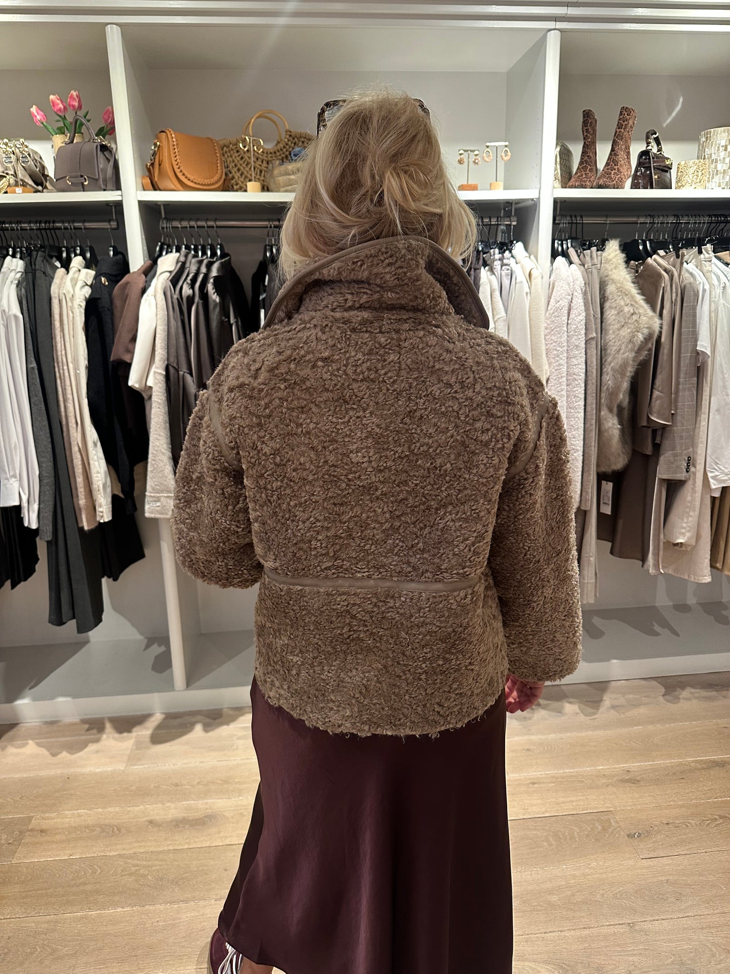 Neo noir jas castor taupe