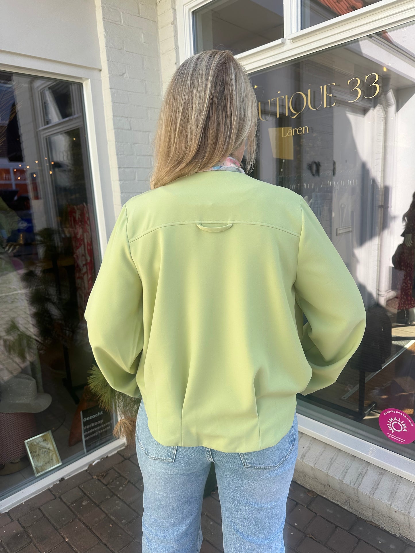Bomber jasje lime