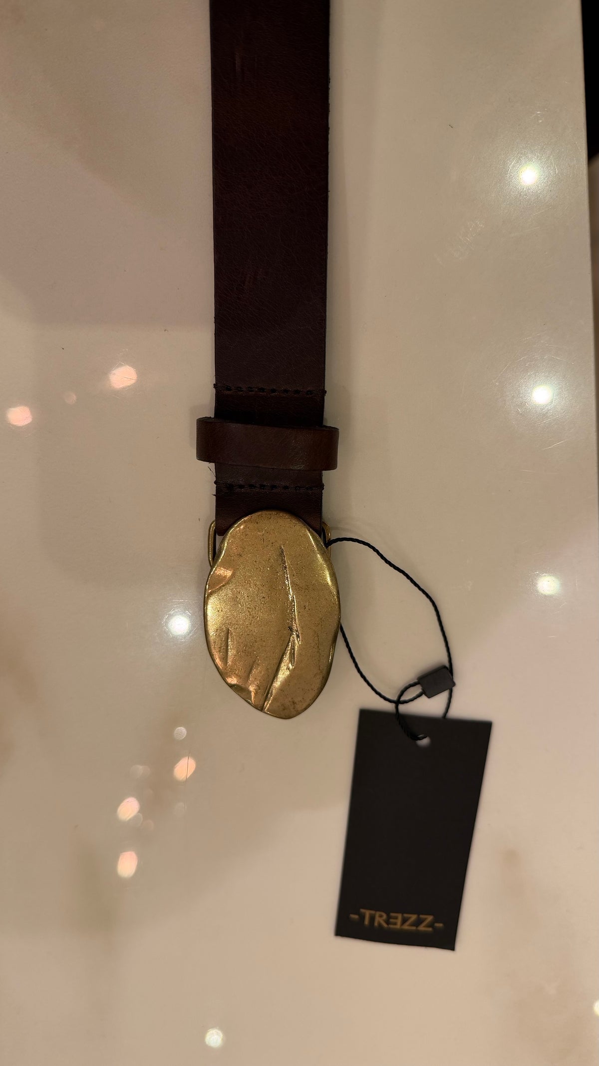 Trezz belt oval bruin