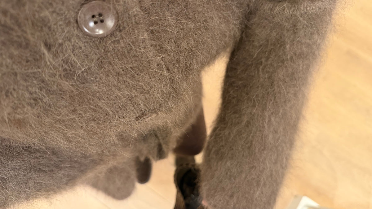 Mohair vest taupe