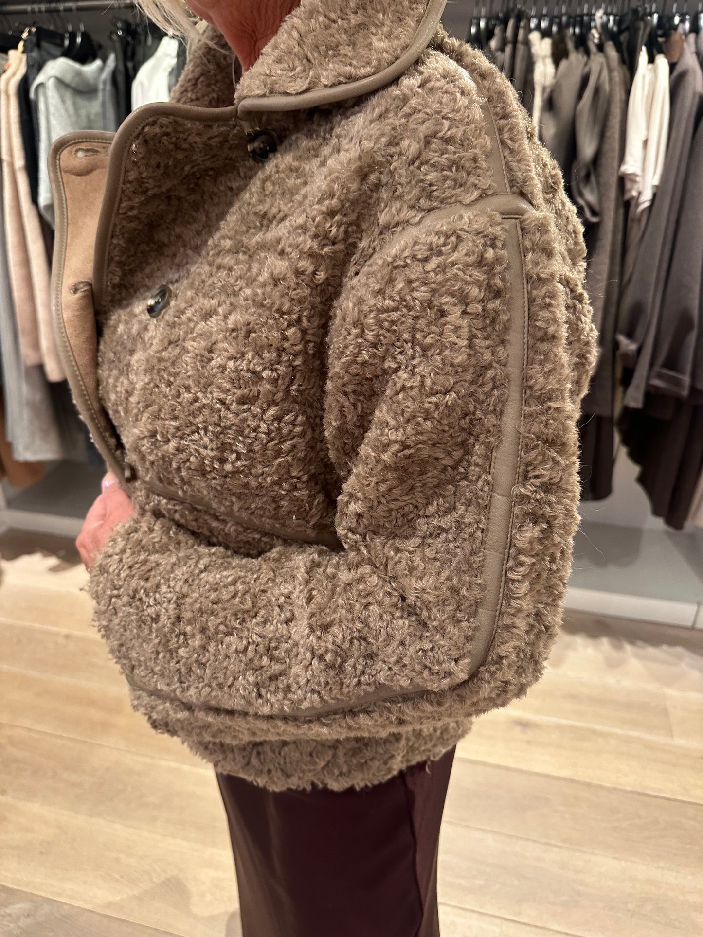 Neo noir jas castor taupe