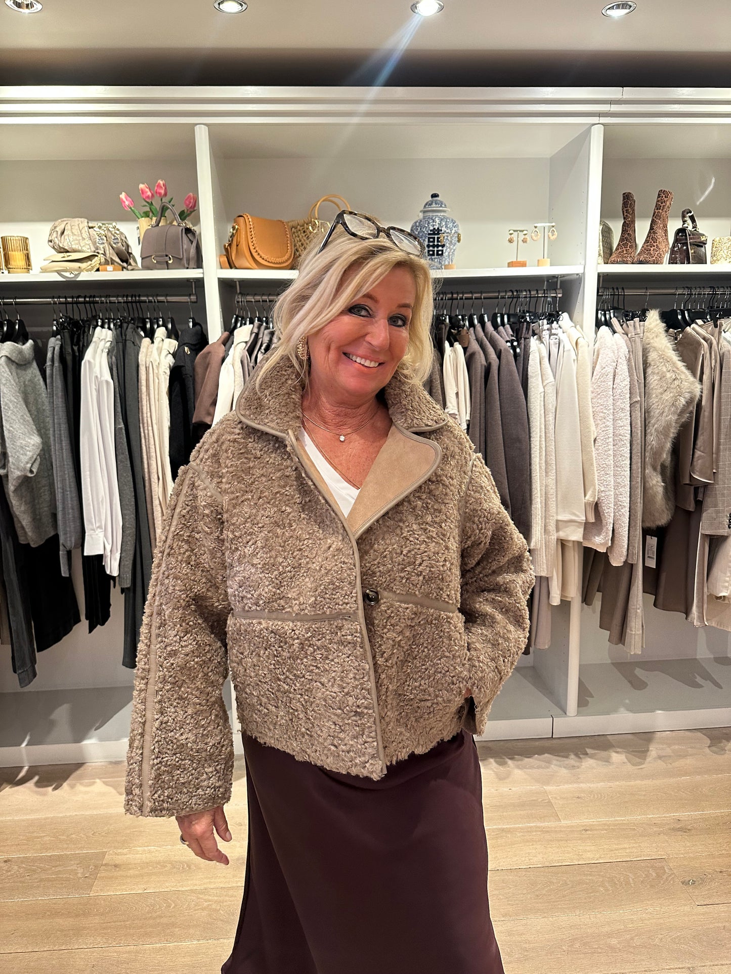 Neo noir jas castor taupe