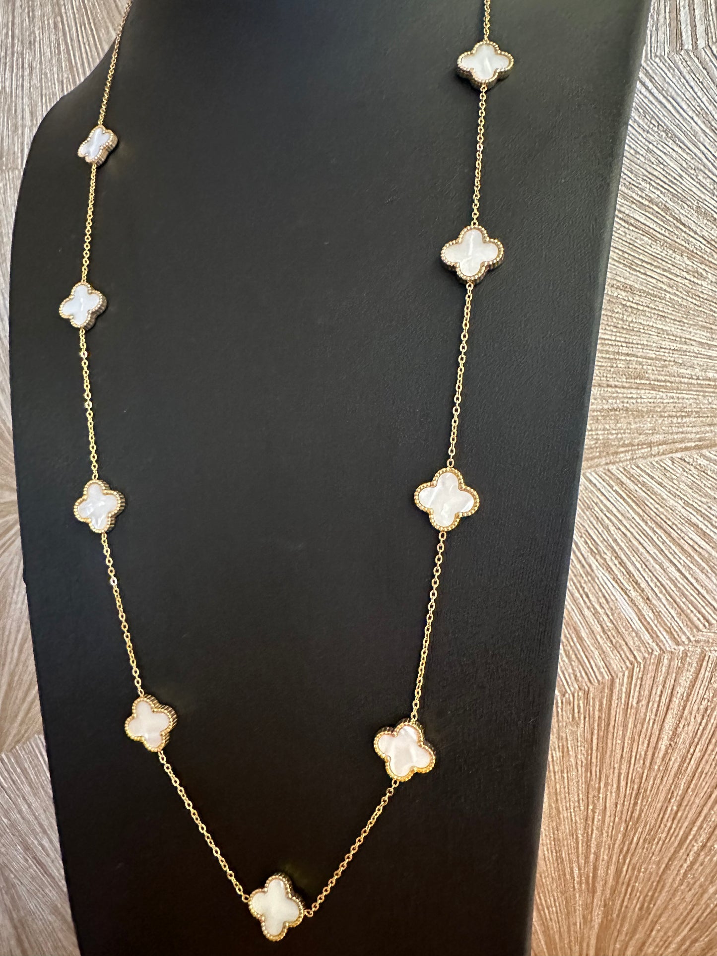 Klaver ketting wit