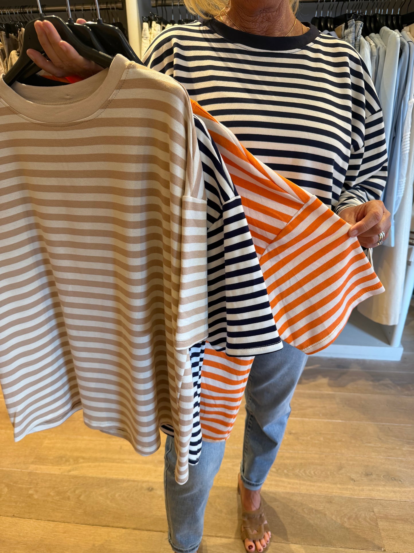 Korte mouw streep tshirt