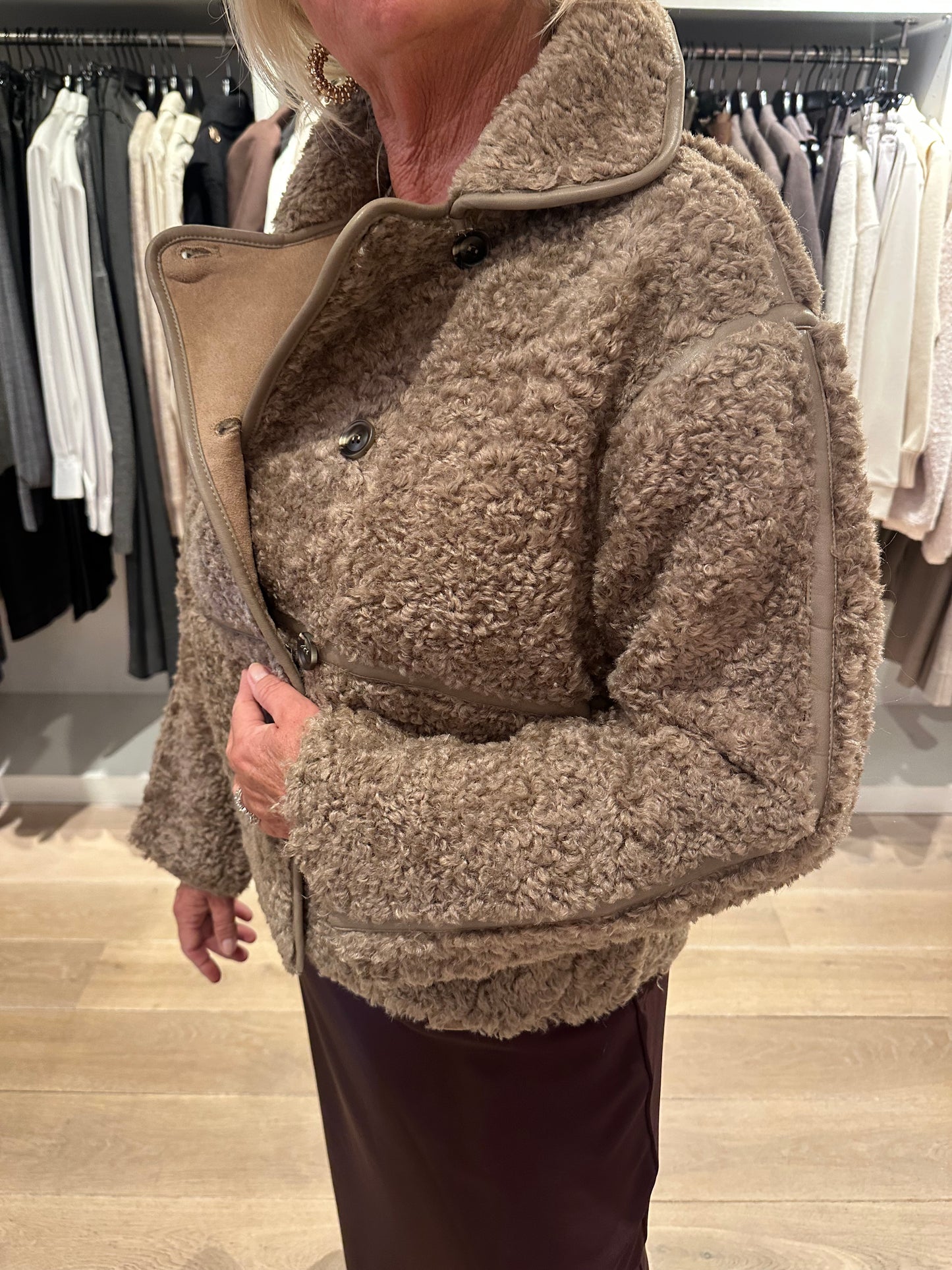 Neo noir jas castor taupe