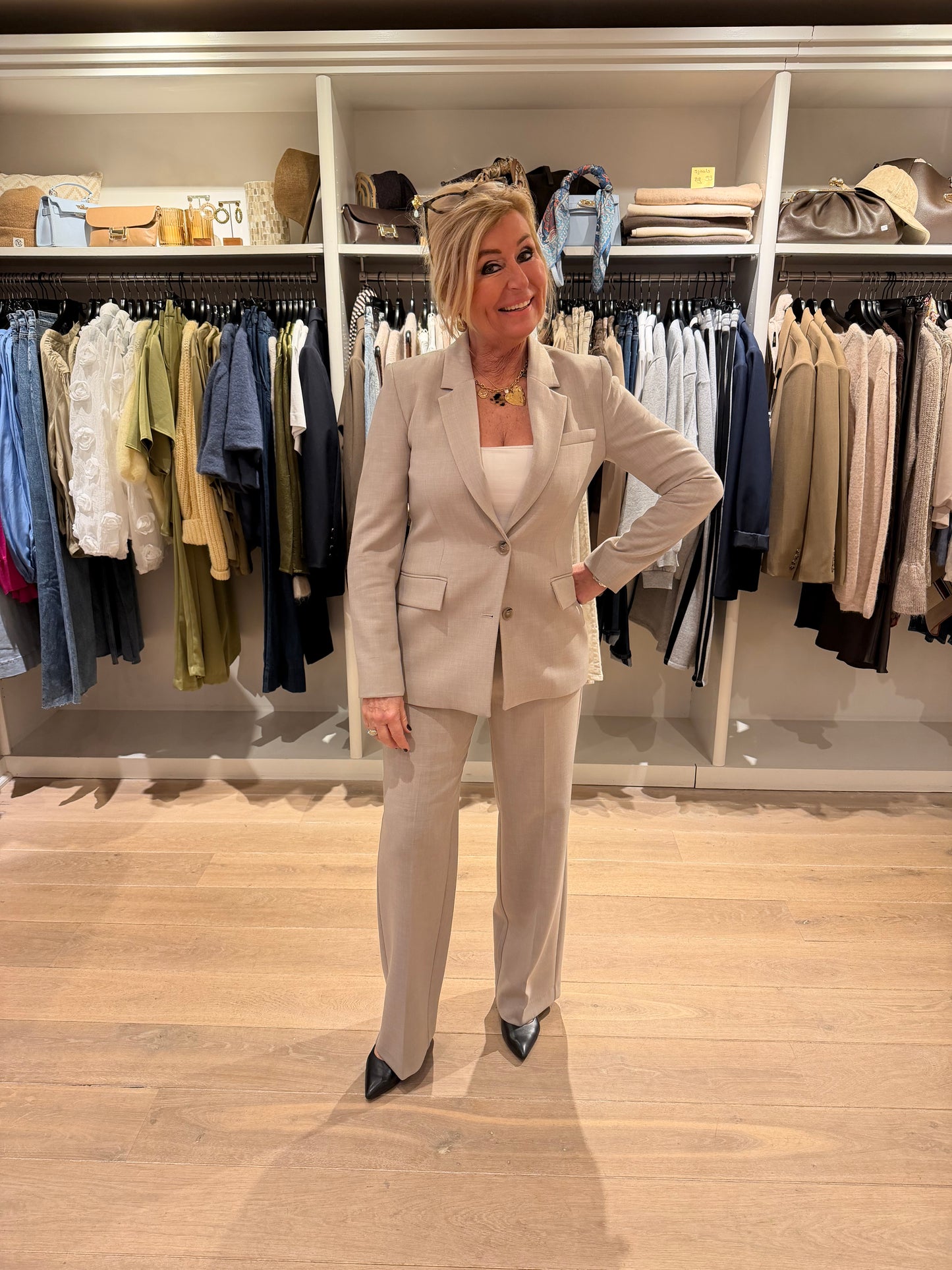 Selected blazer taupe