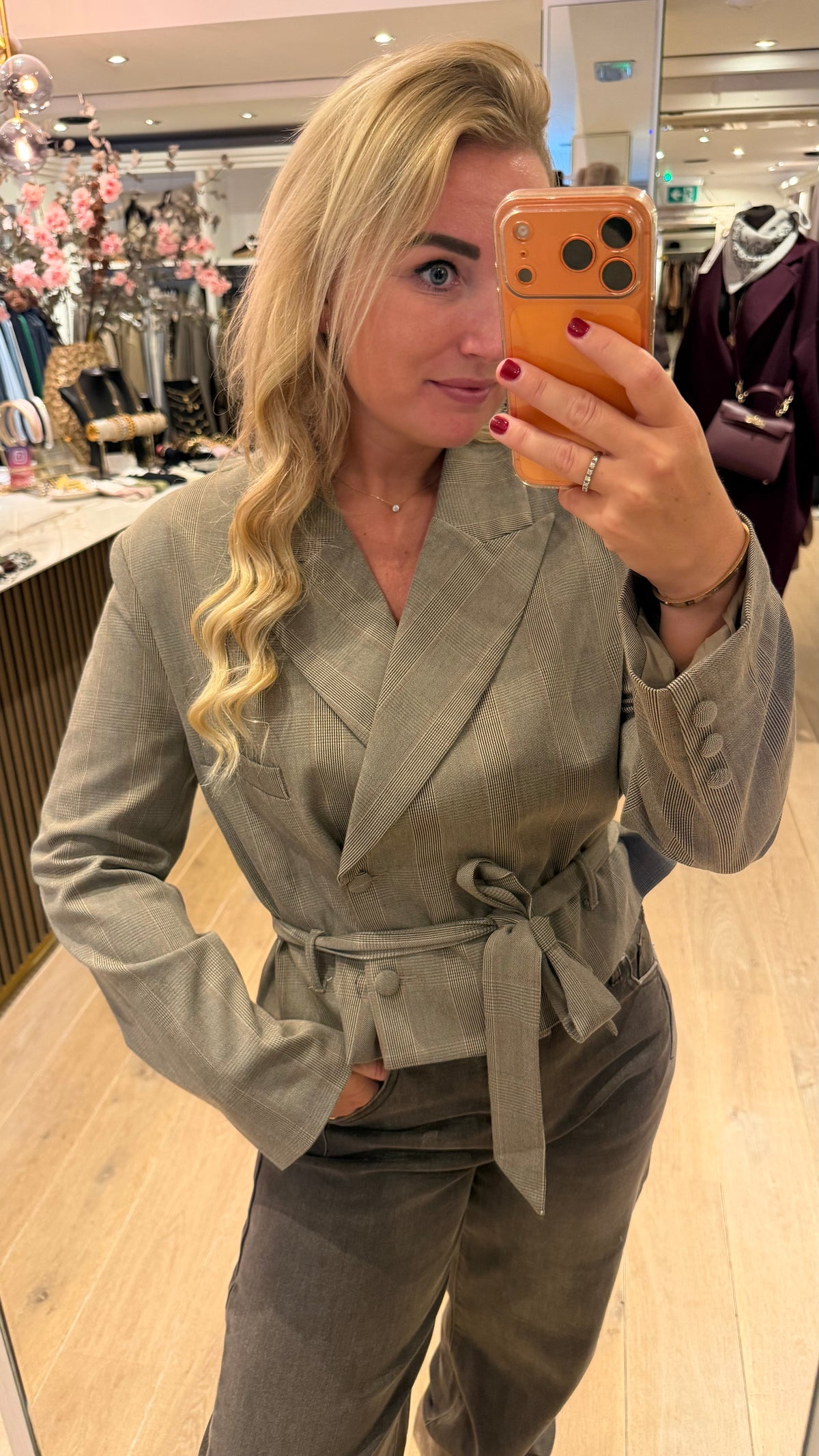 Korte blazer ruit