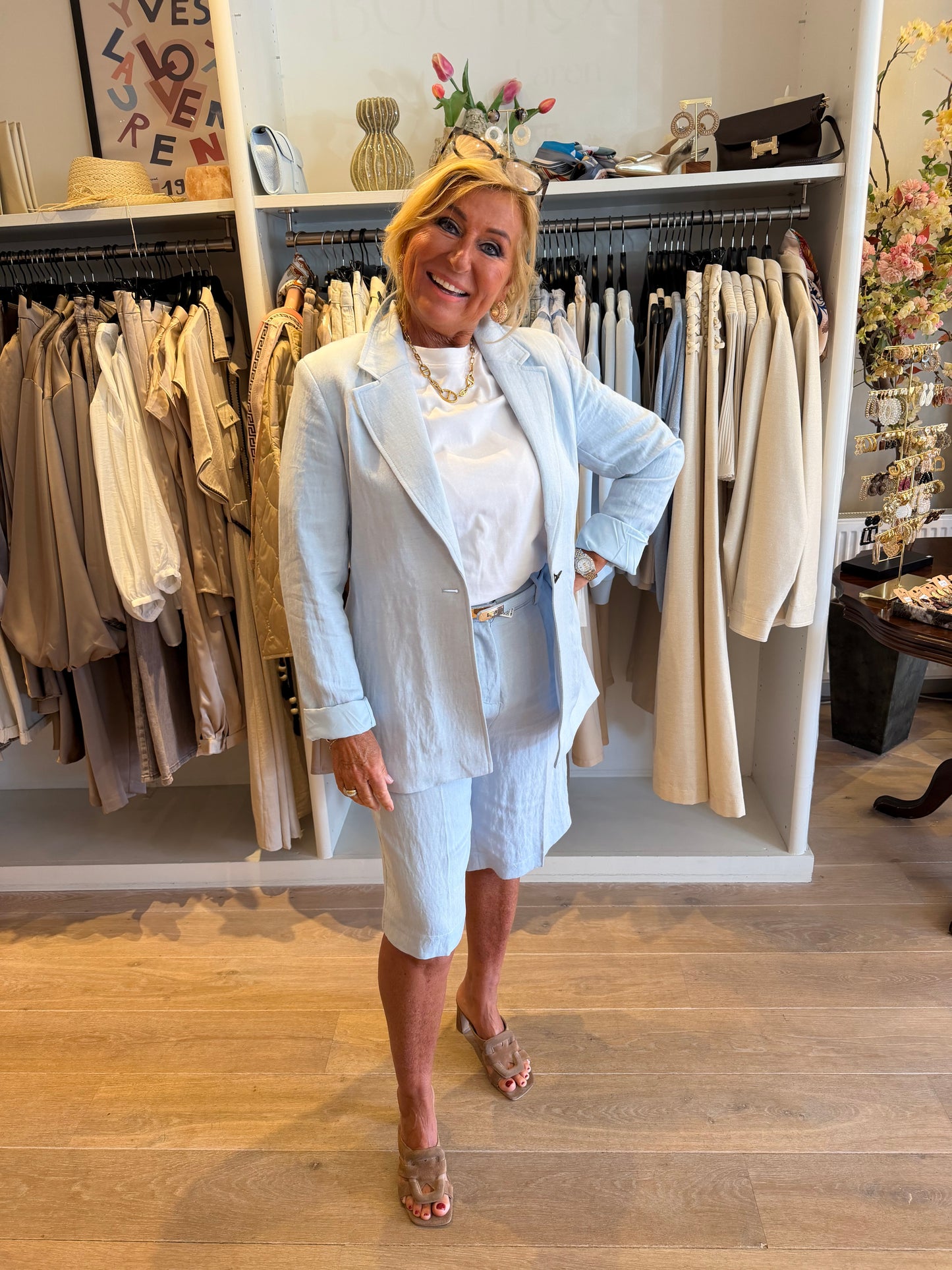Msch blazer licht blauw