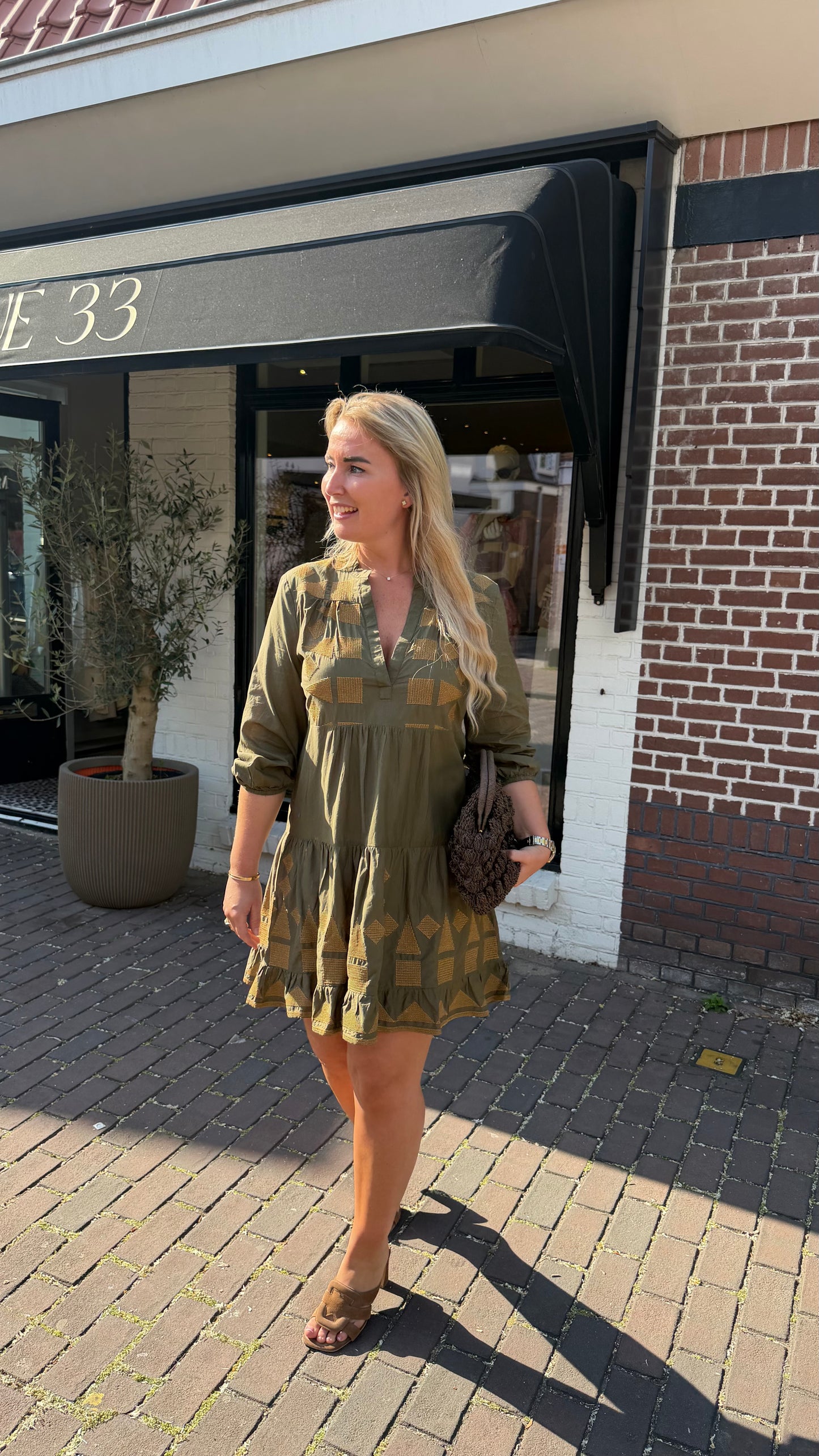 Jurk groen kort