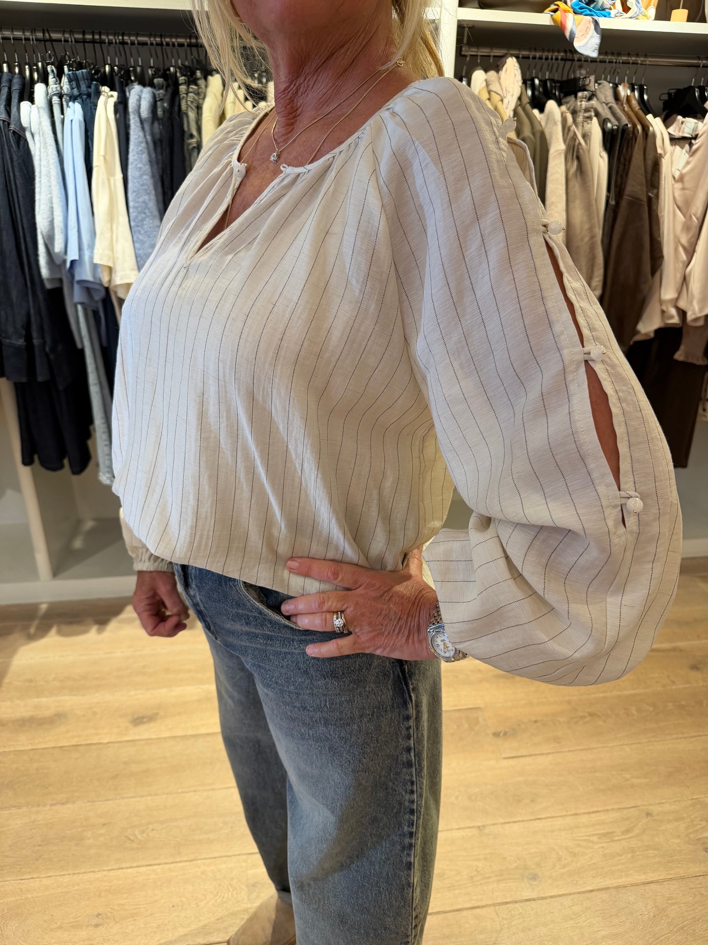 Peppercorn blouse krijt