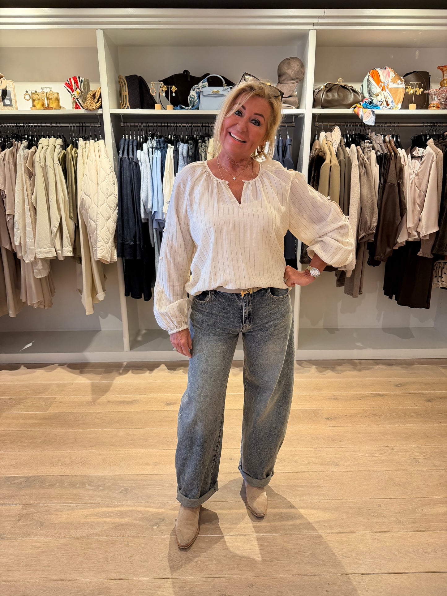 Peppercorn blouse krijt