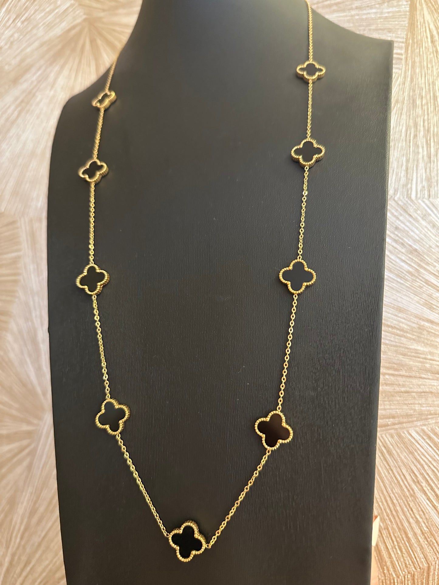 Ketting klaver zwart
