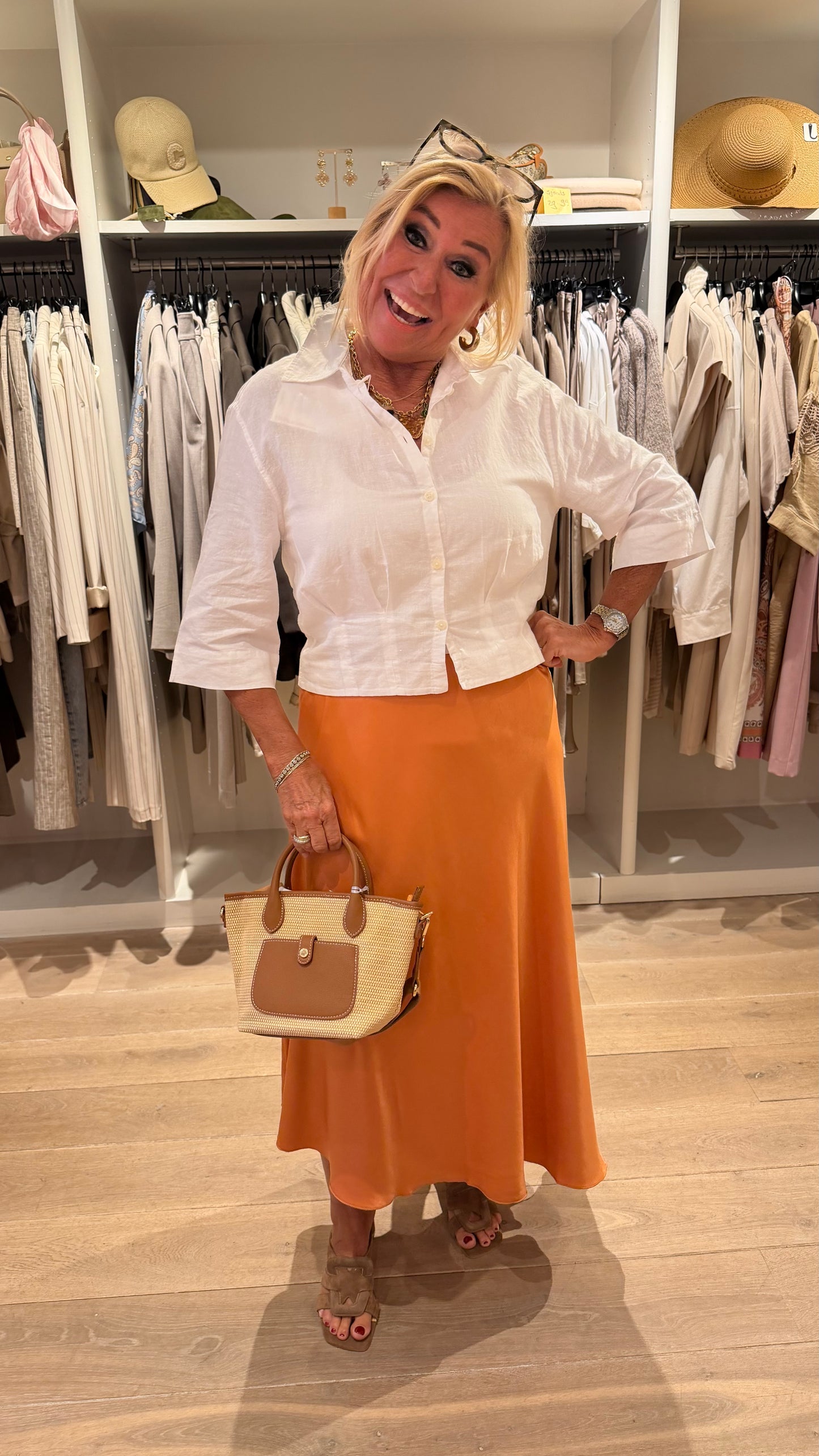 Selected blouse linnen