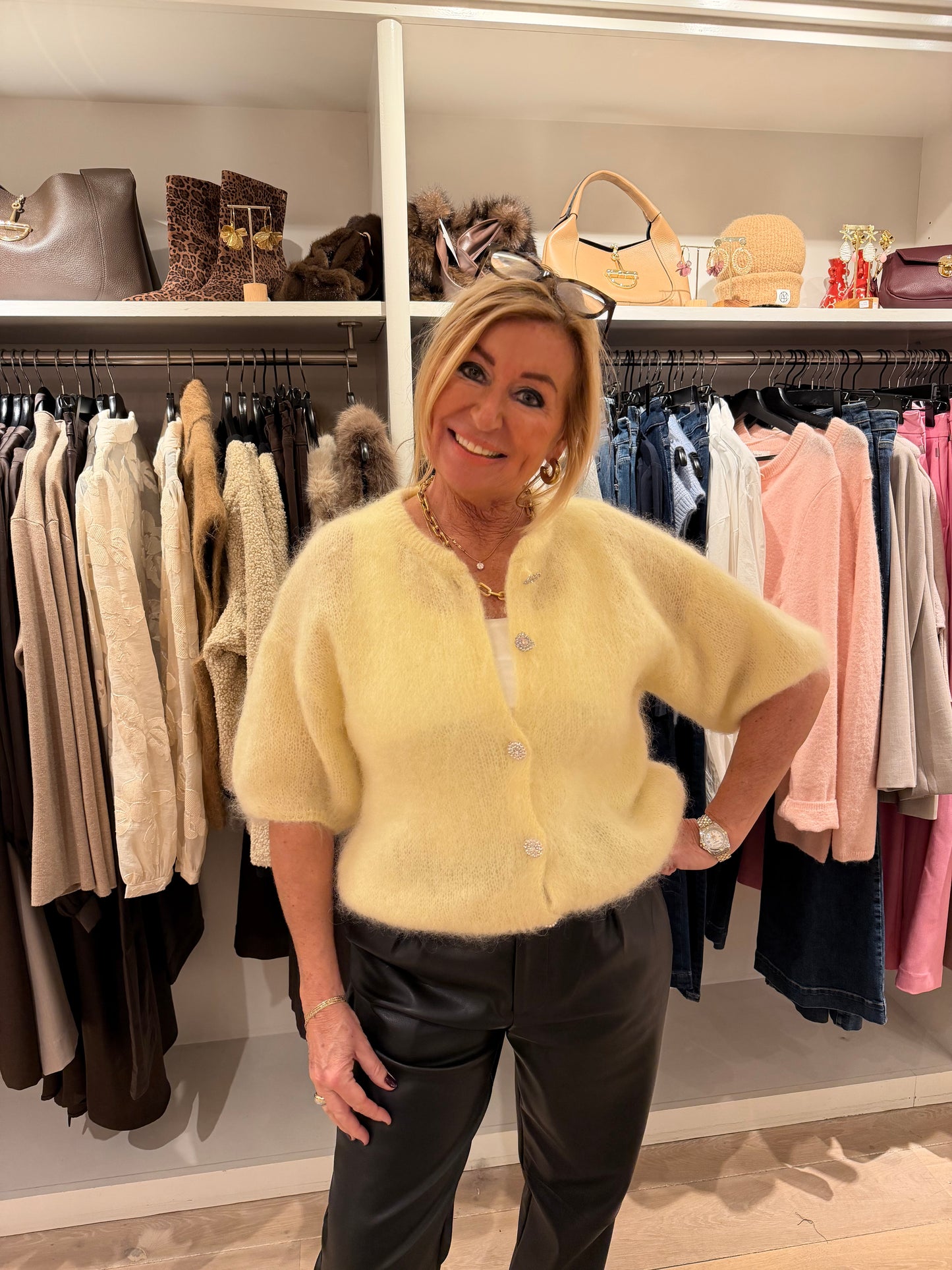 Mohair vestje strass