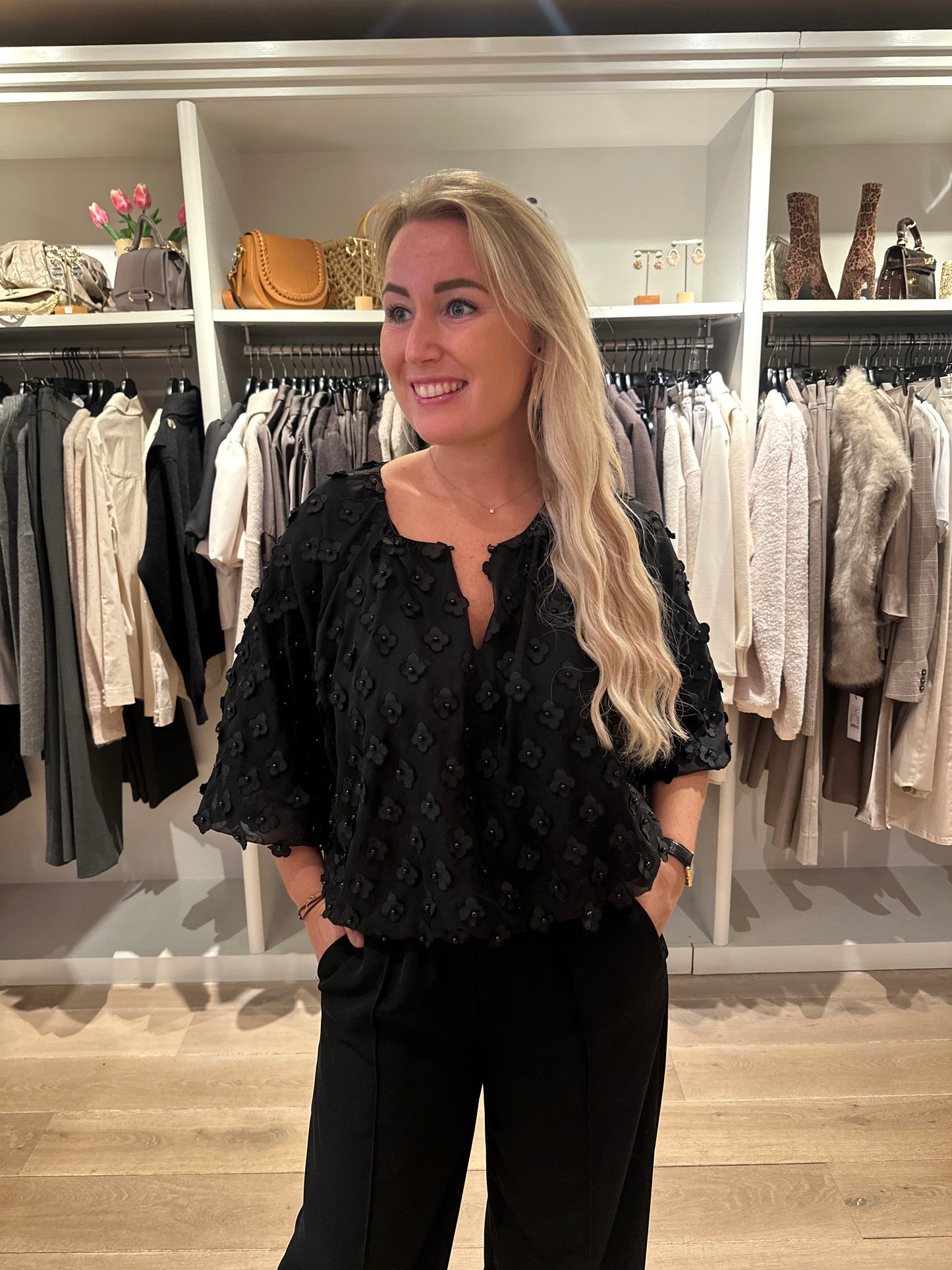 Aaiko delany flower blouse