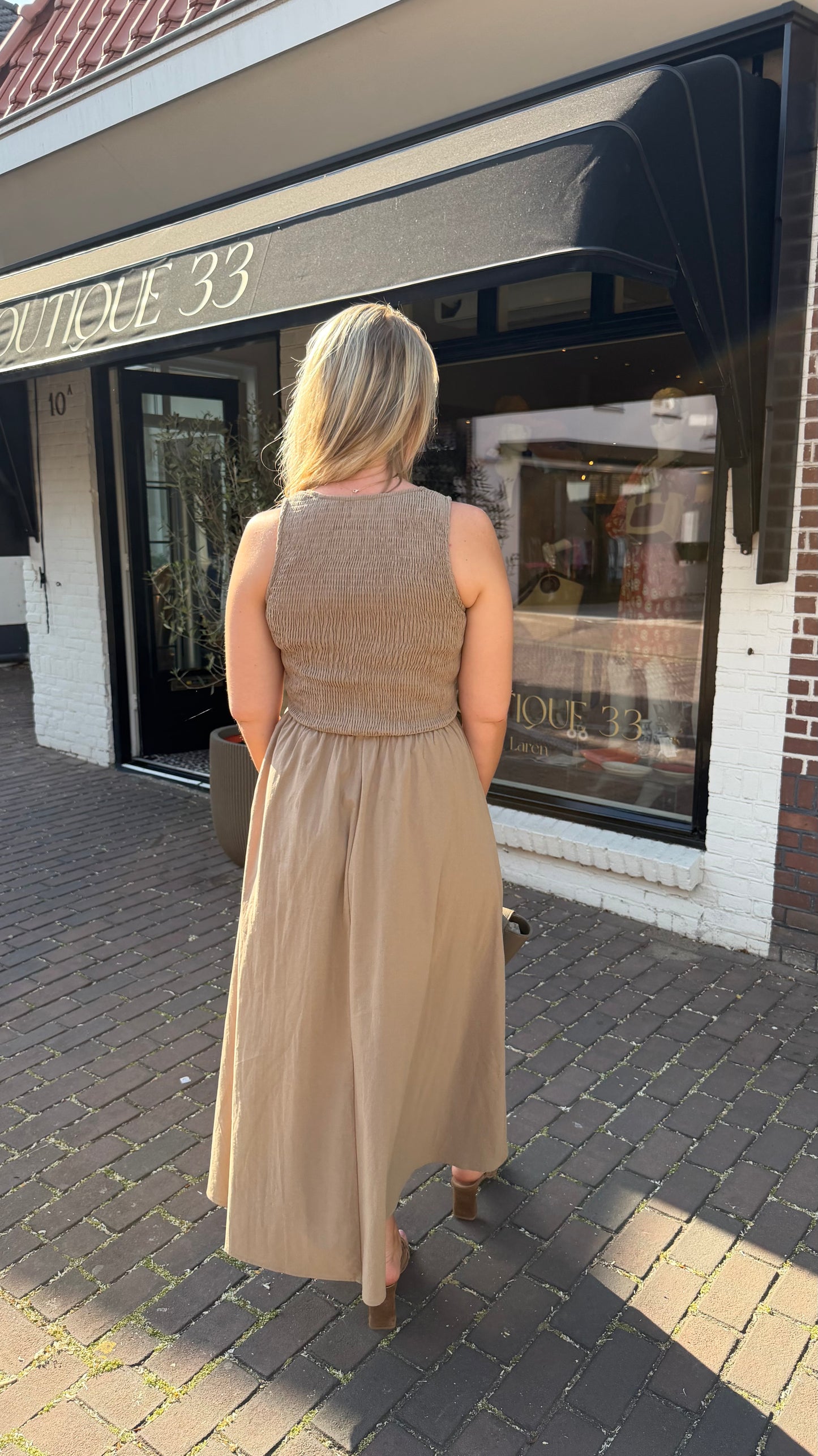 Jurk merel taupe