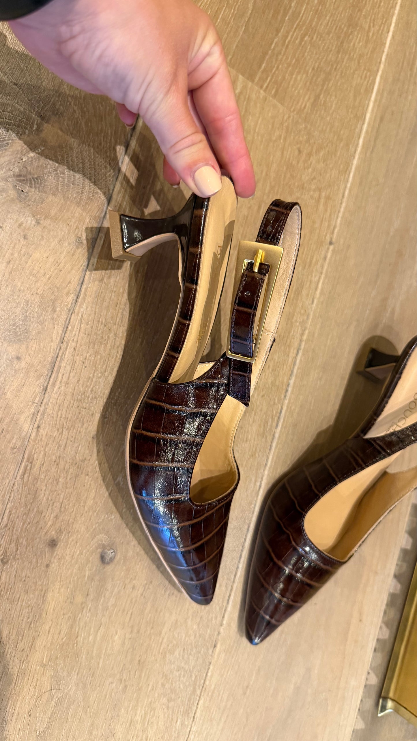 Babouche slingback bruin
