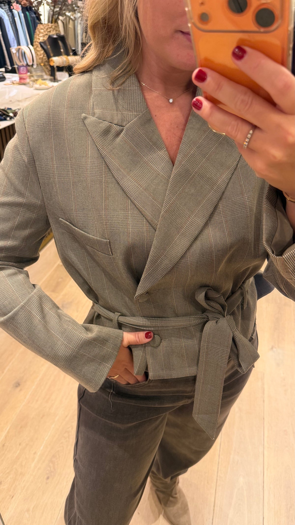 Korte blazer ruit