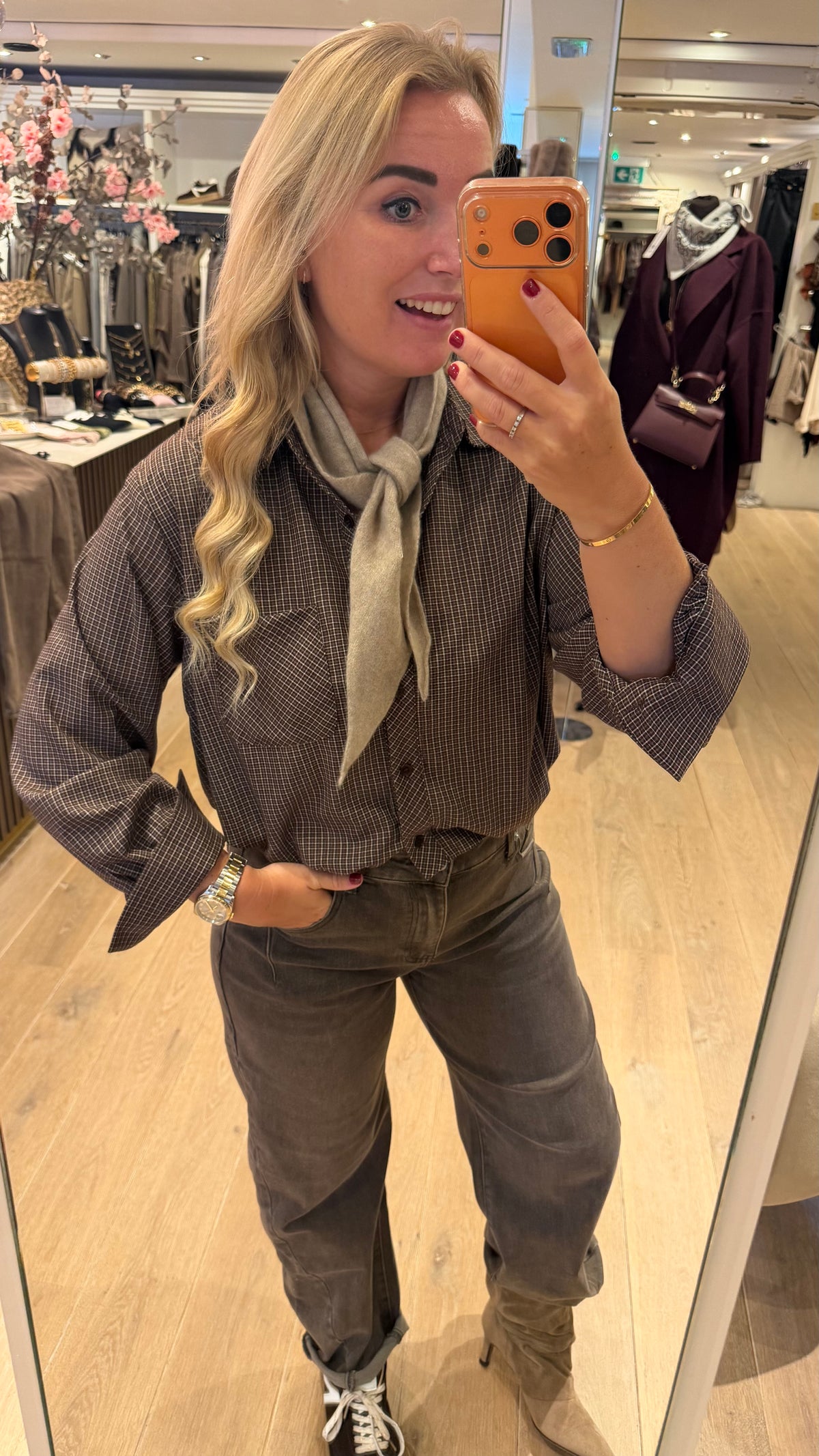 Blouse ruit ballon