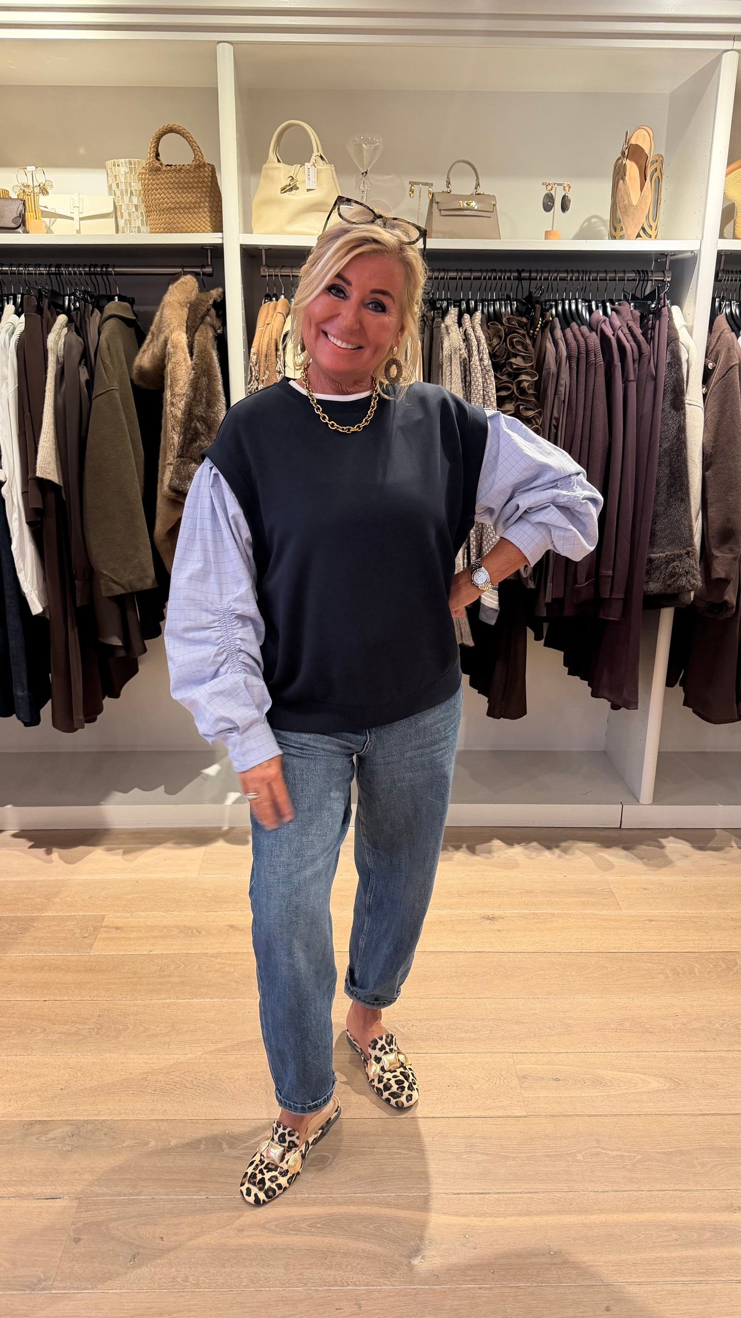 Peppercorn sweater blouse