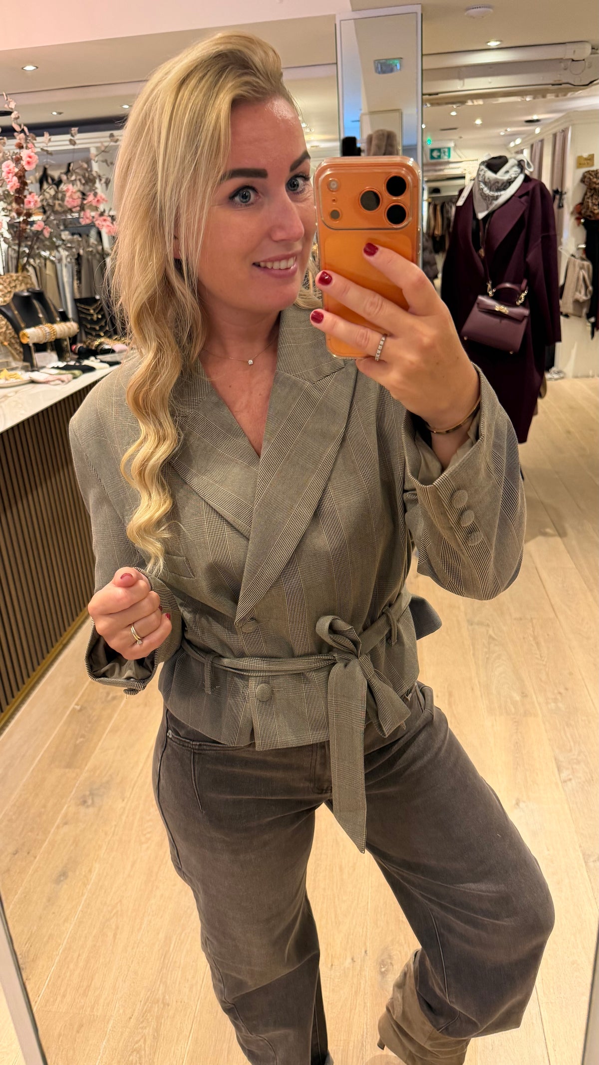 Korte blazer ruit