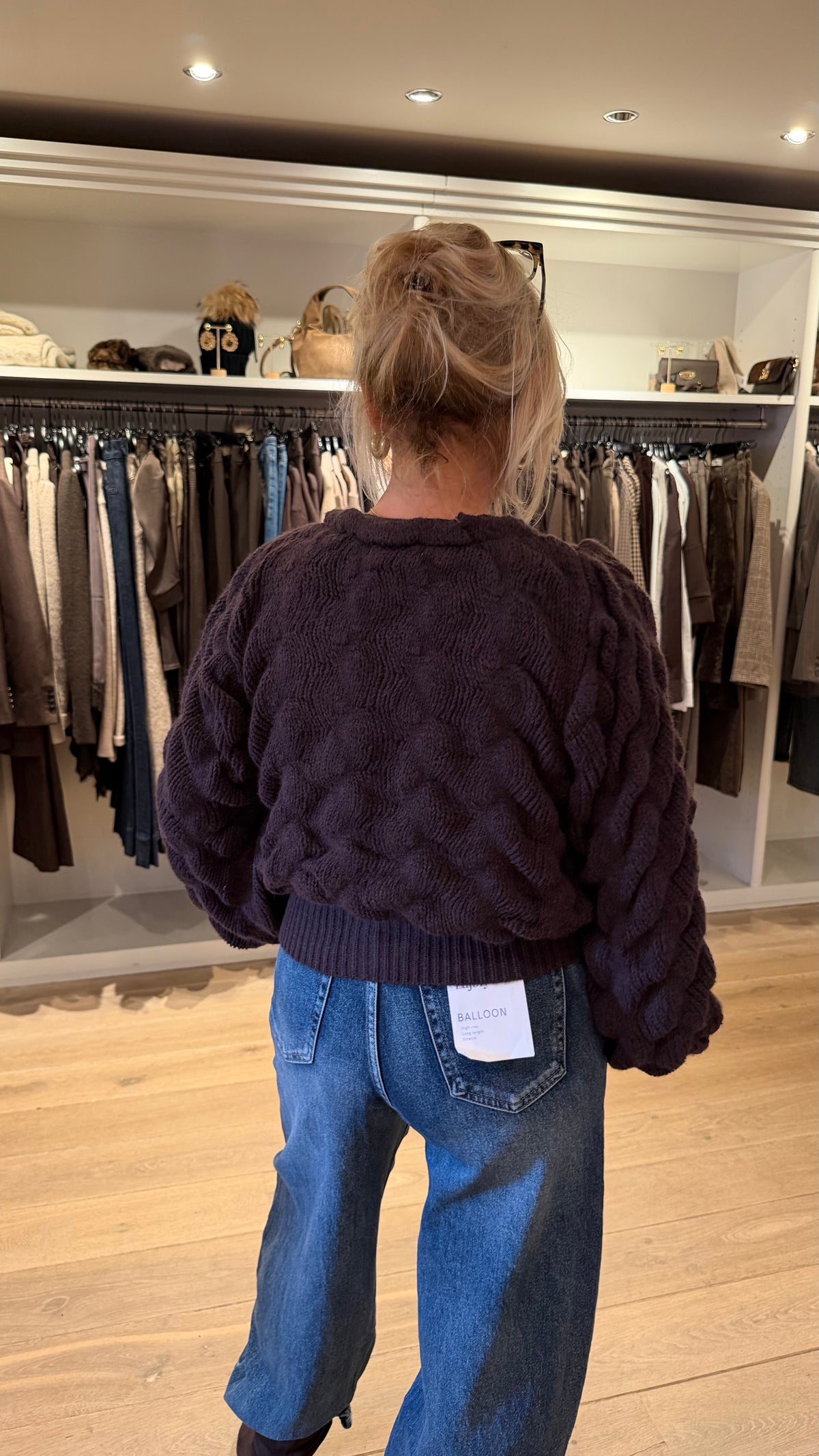 Vest bubble bruin