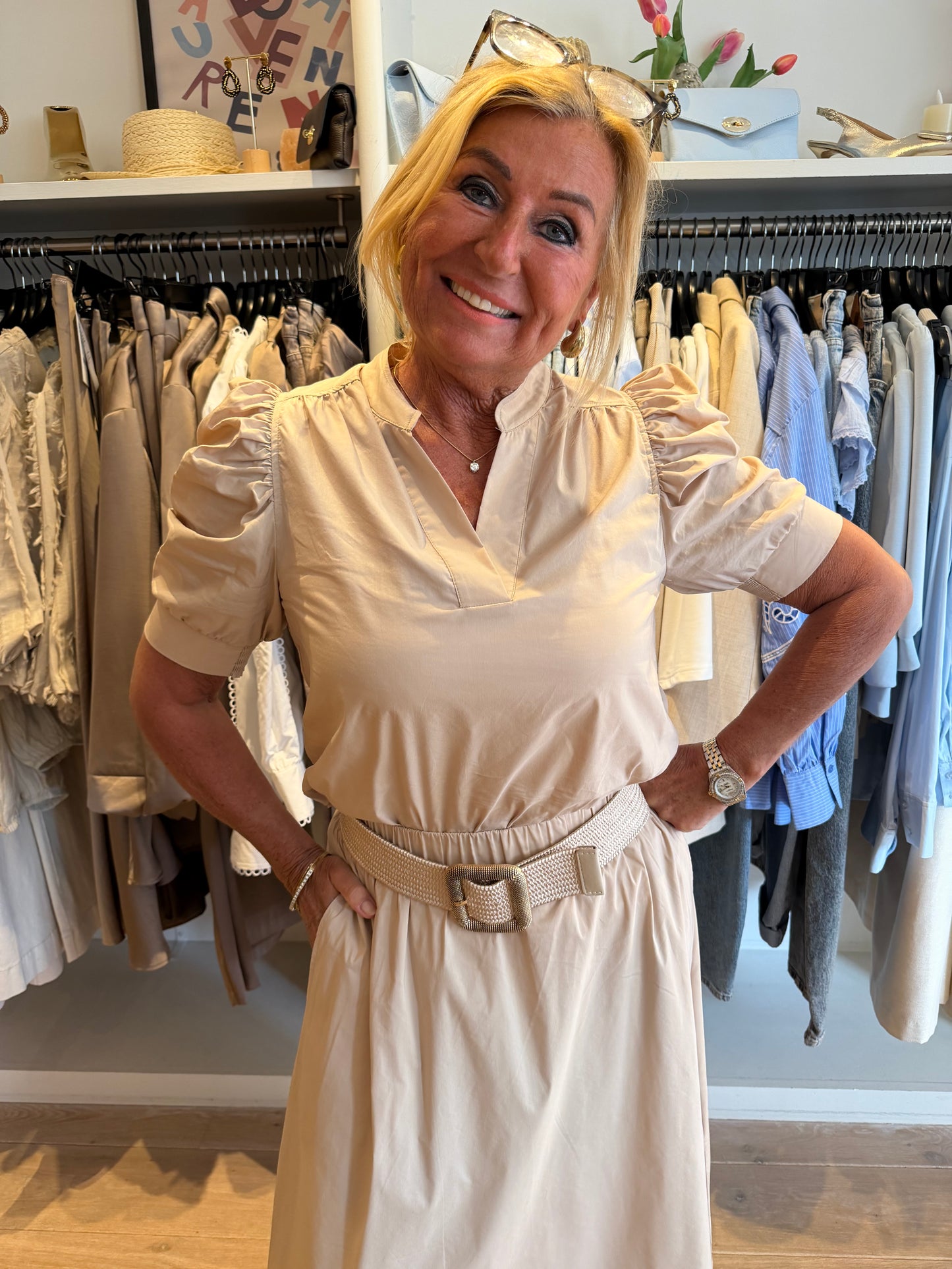 Blouse neo noir katoen