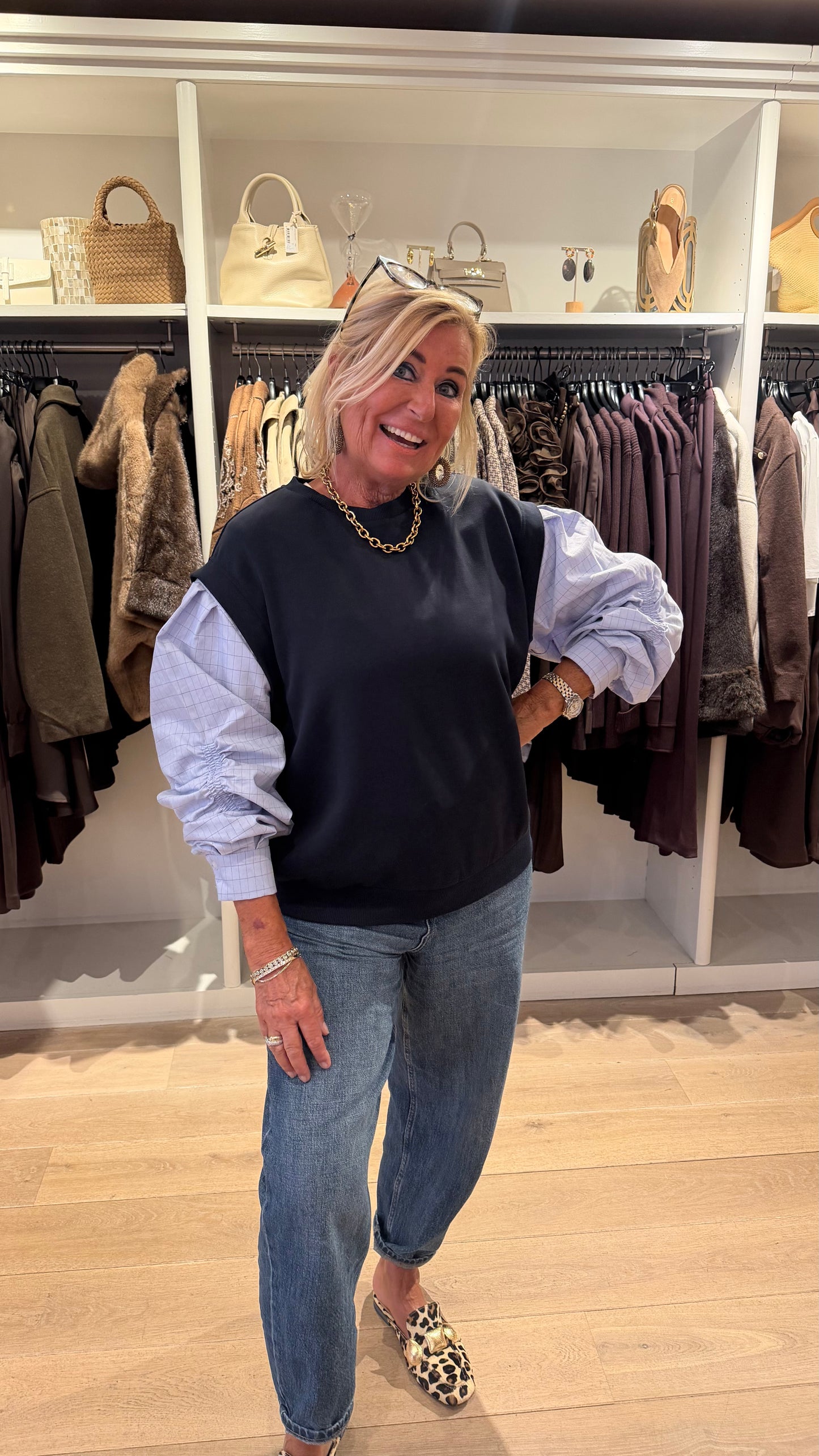 Peppercorn sweater blouse