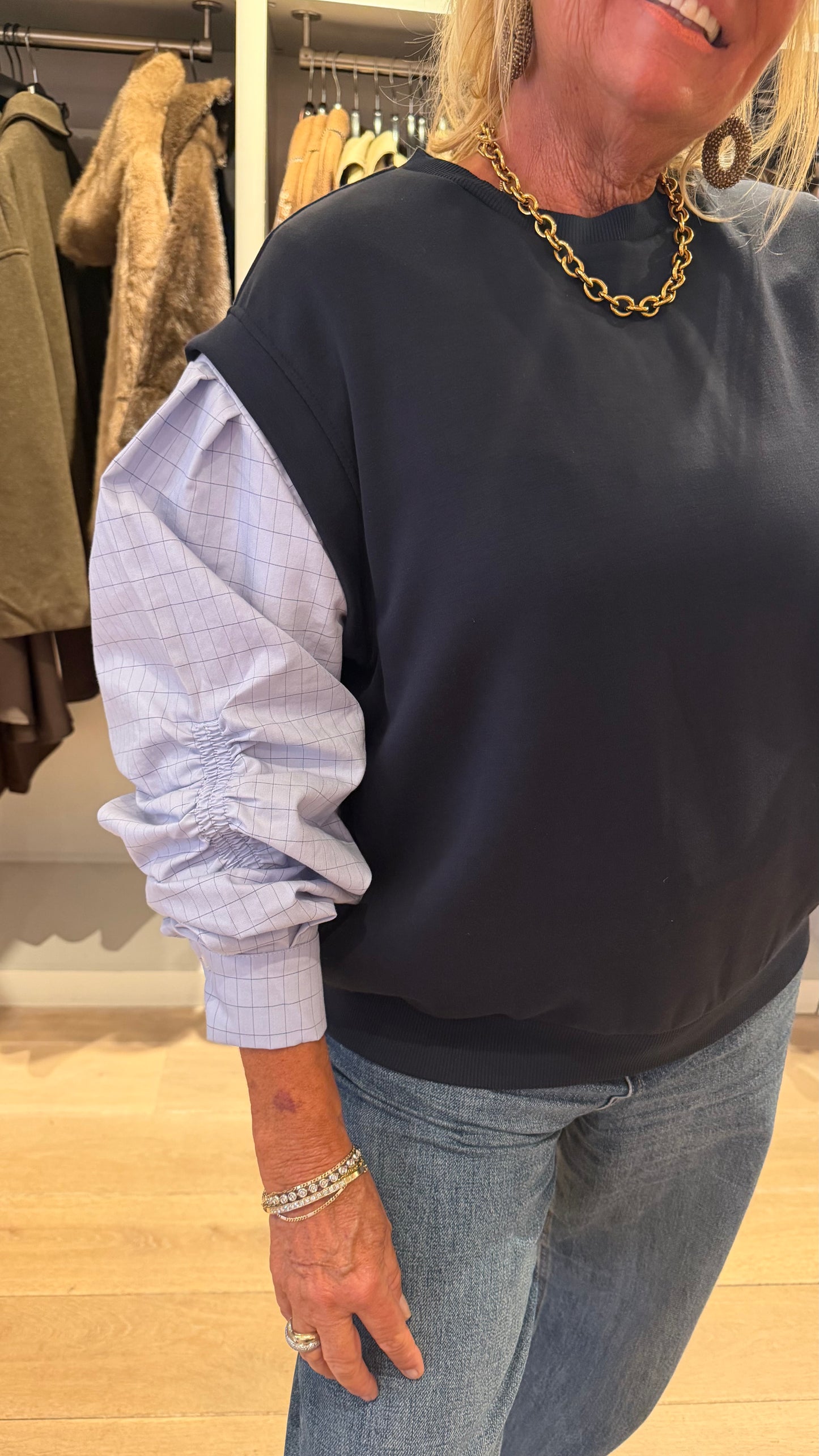 Peppercorn sweater blouse