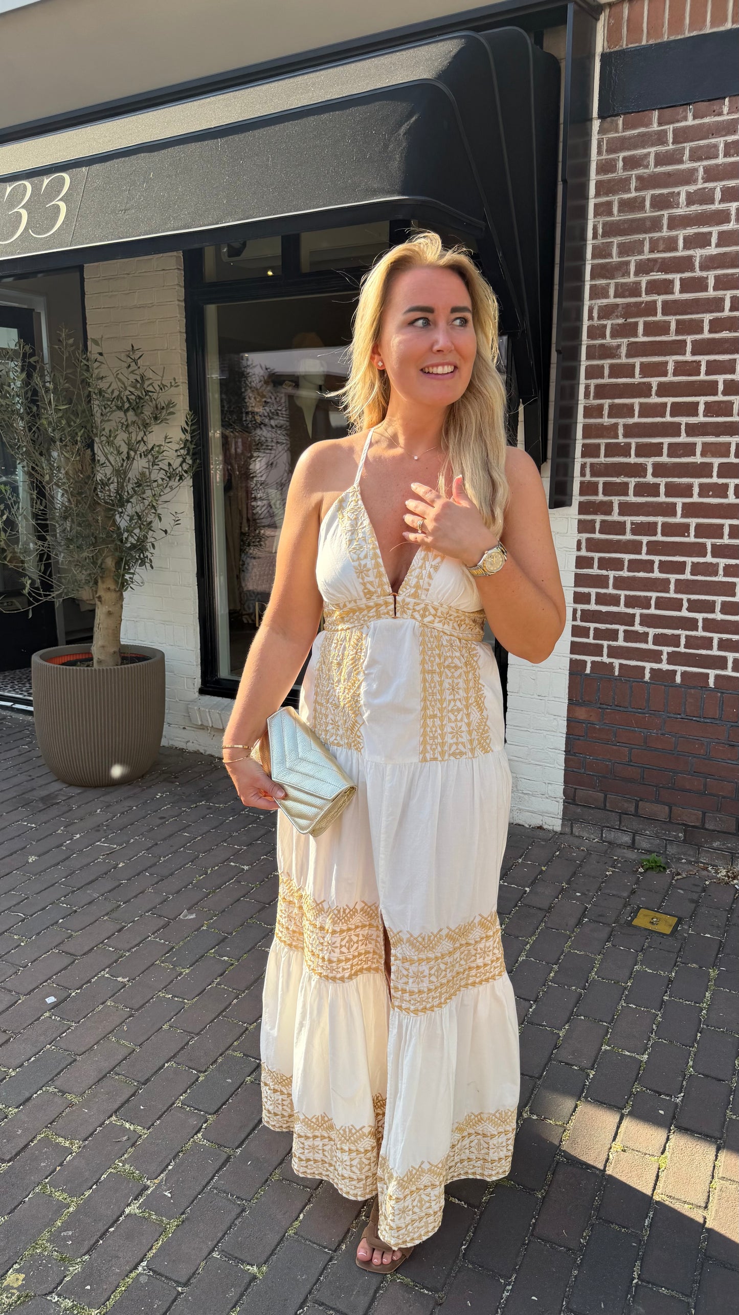 Jurk melia goud