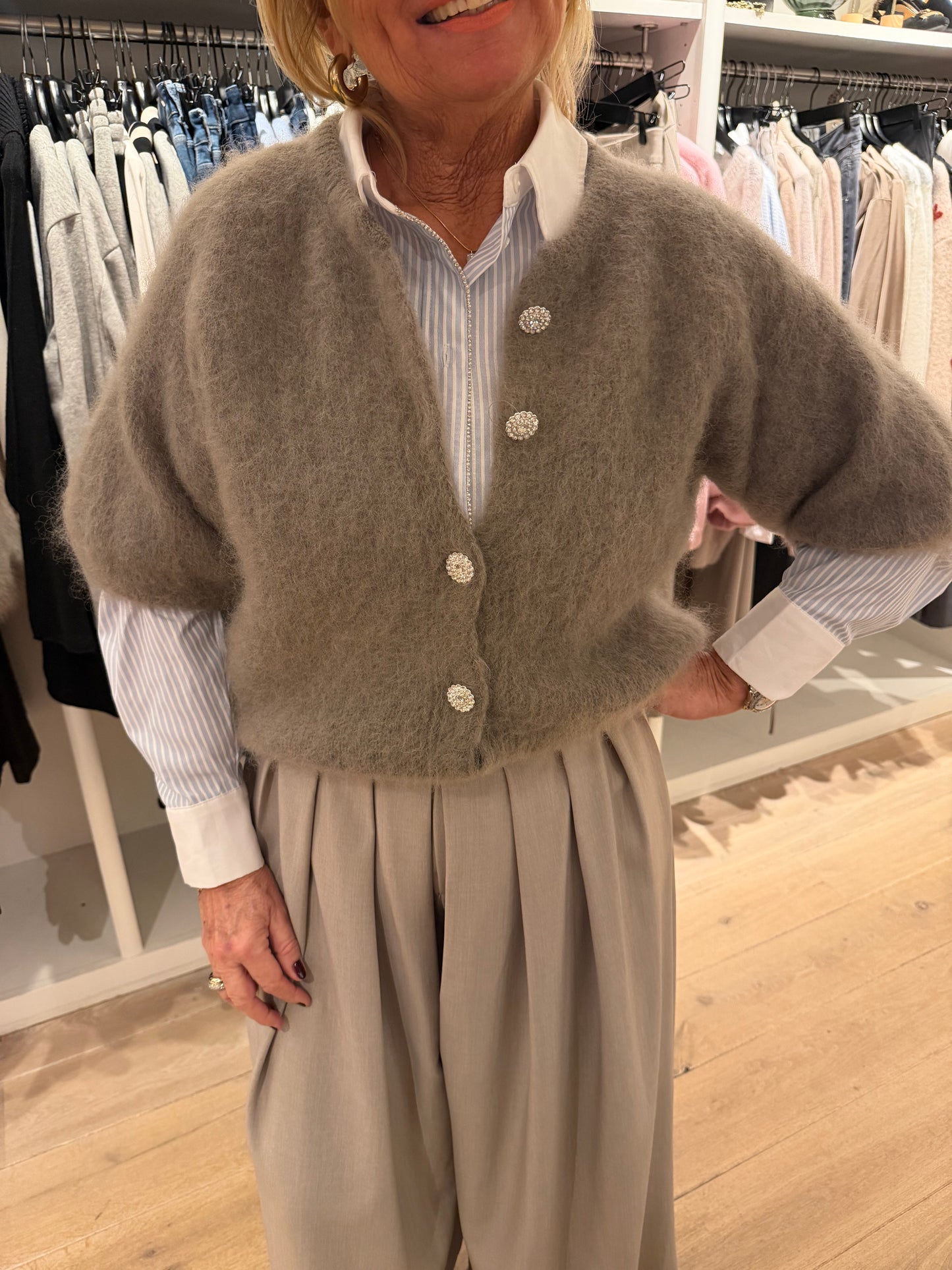 Mohair vestje strass