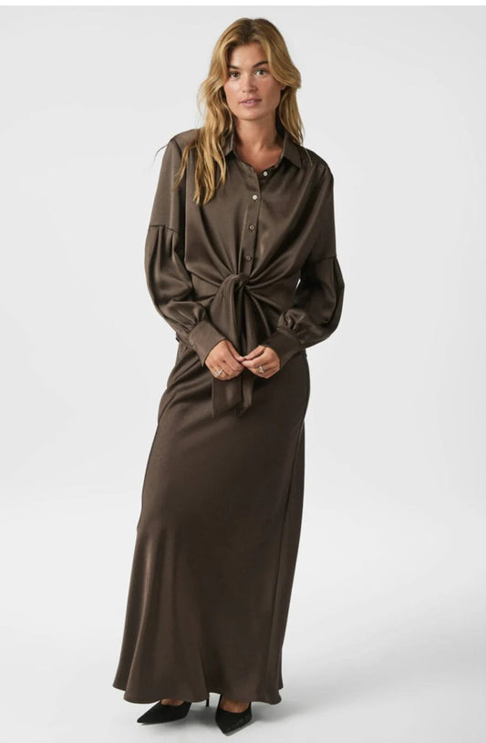 Neo noir rok donker bruin