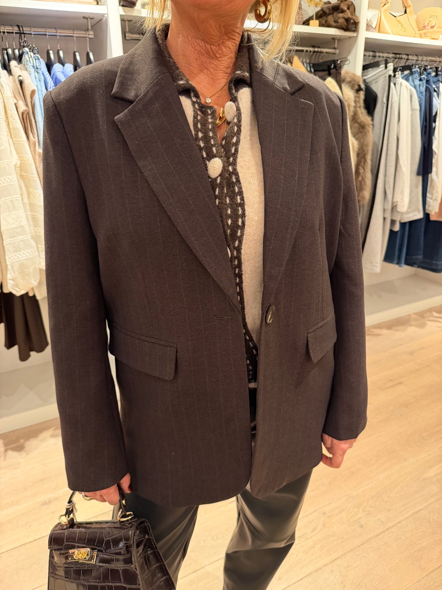 Gaby pinstripe blazer Neo Noir