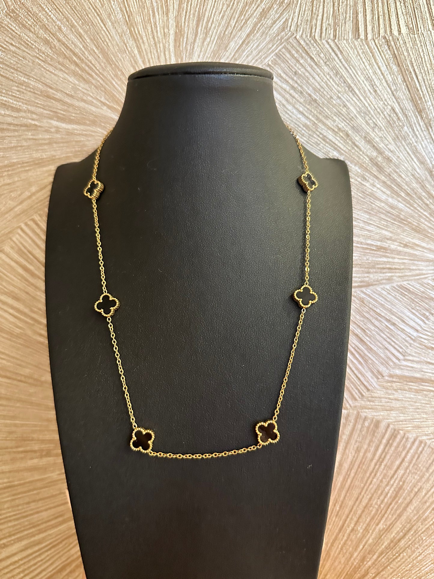 Ketting all over klaver zwart