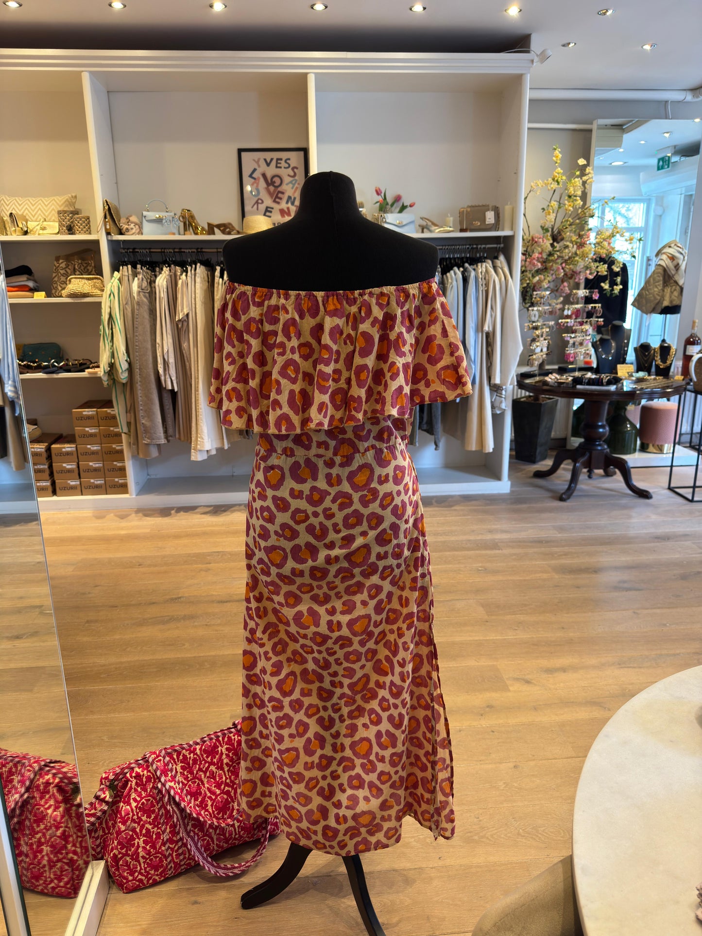 Marbella jurk panter roze