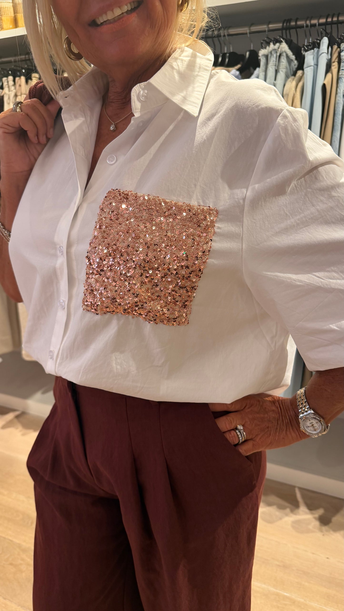Blouse glitter