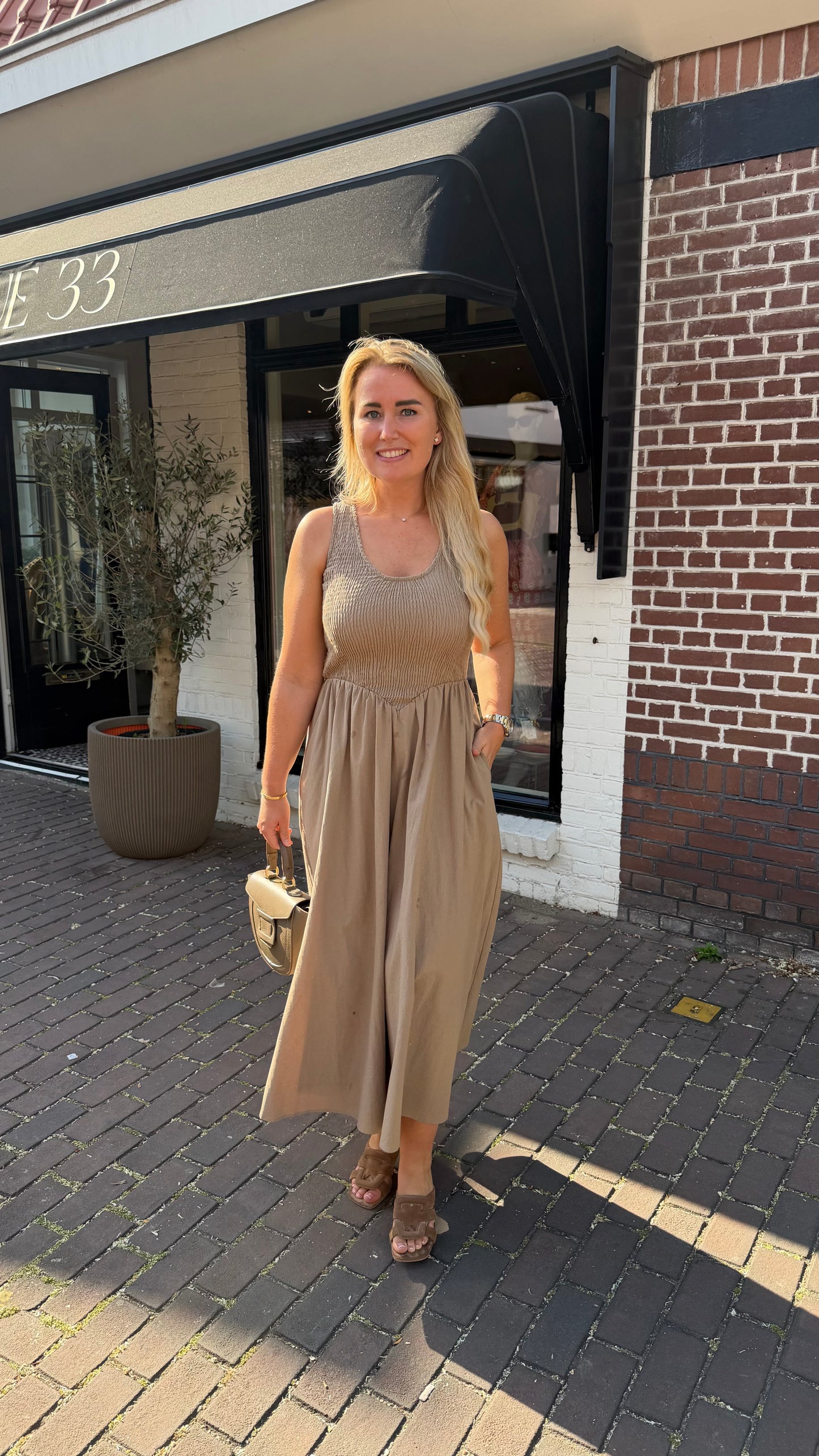 Jurk merel taupe