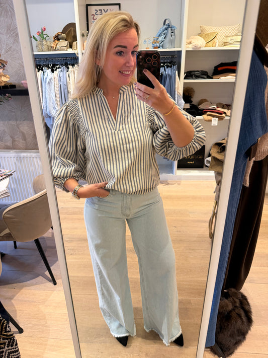 Peppercorn blouse streep