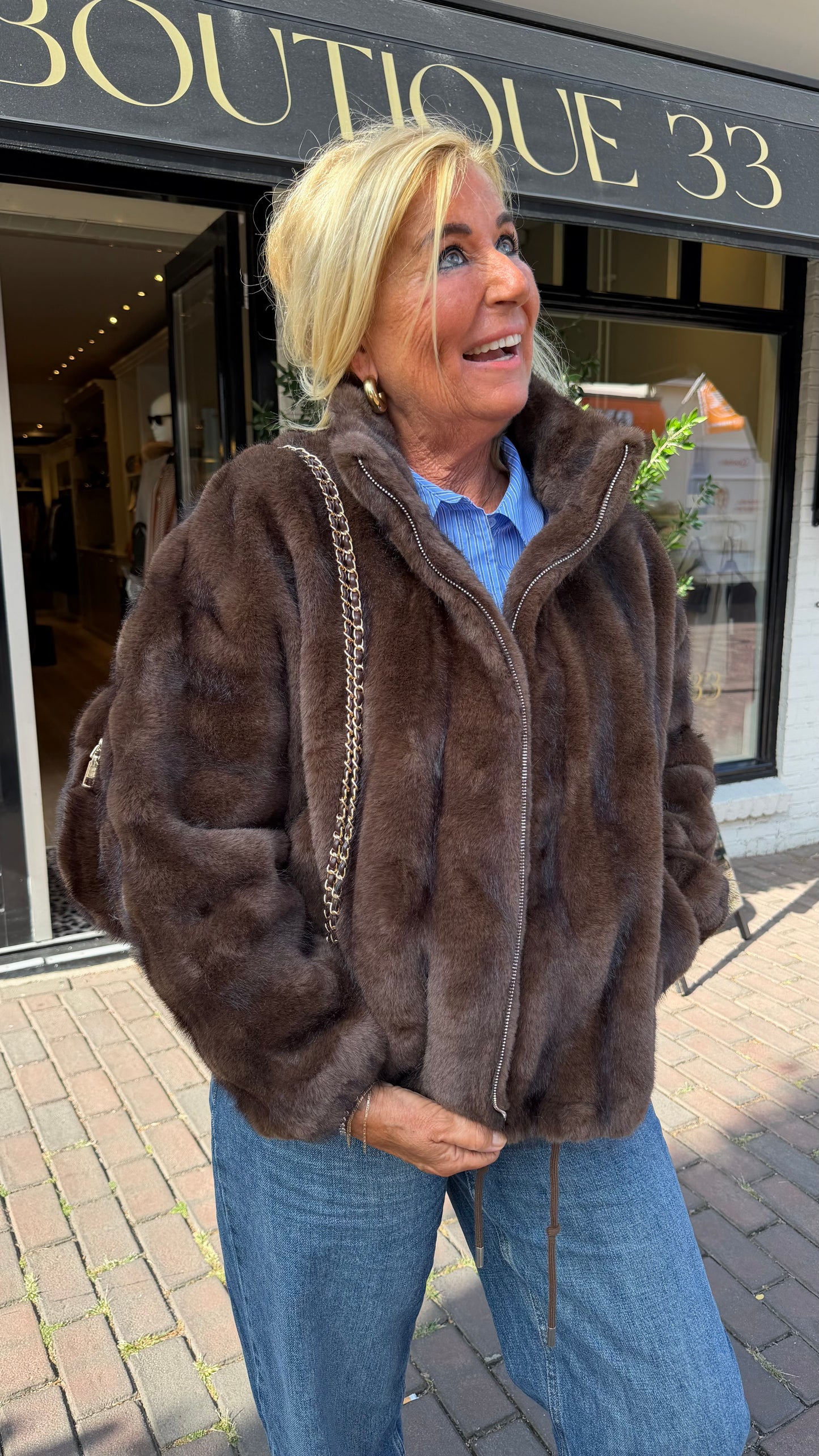 Bomber faux fur