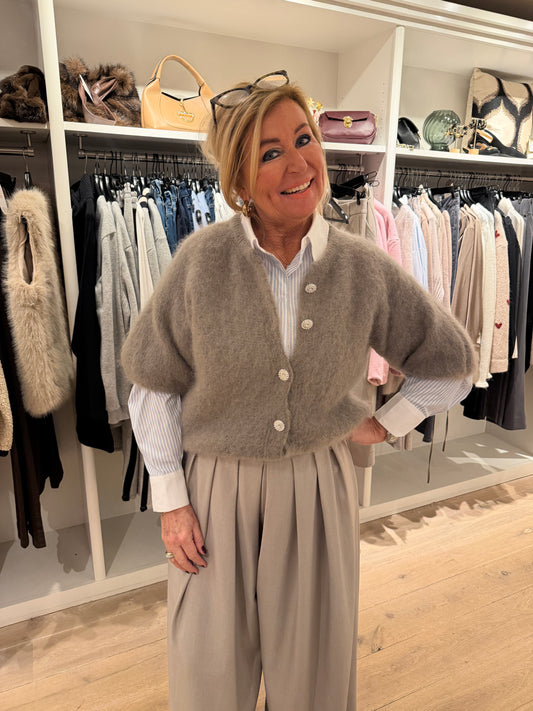 Mohair vestje strass