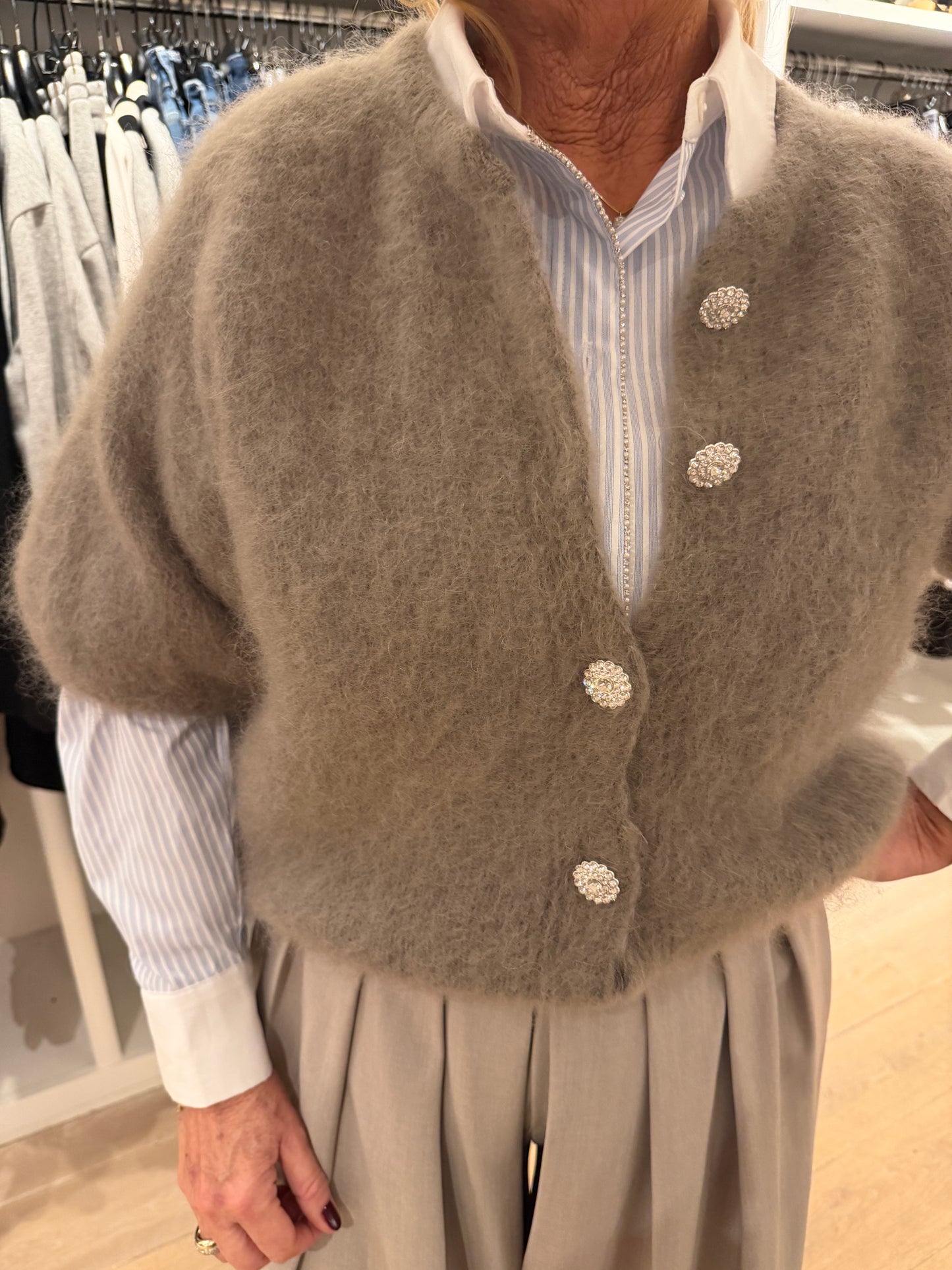 Mohair vestje strass